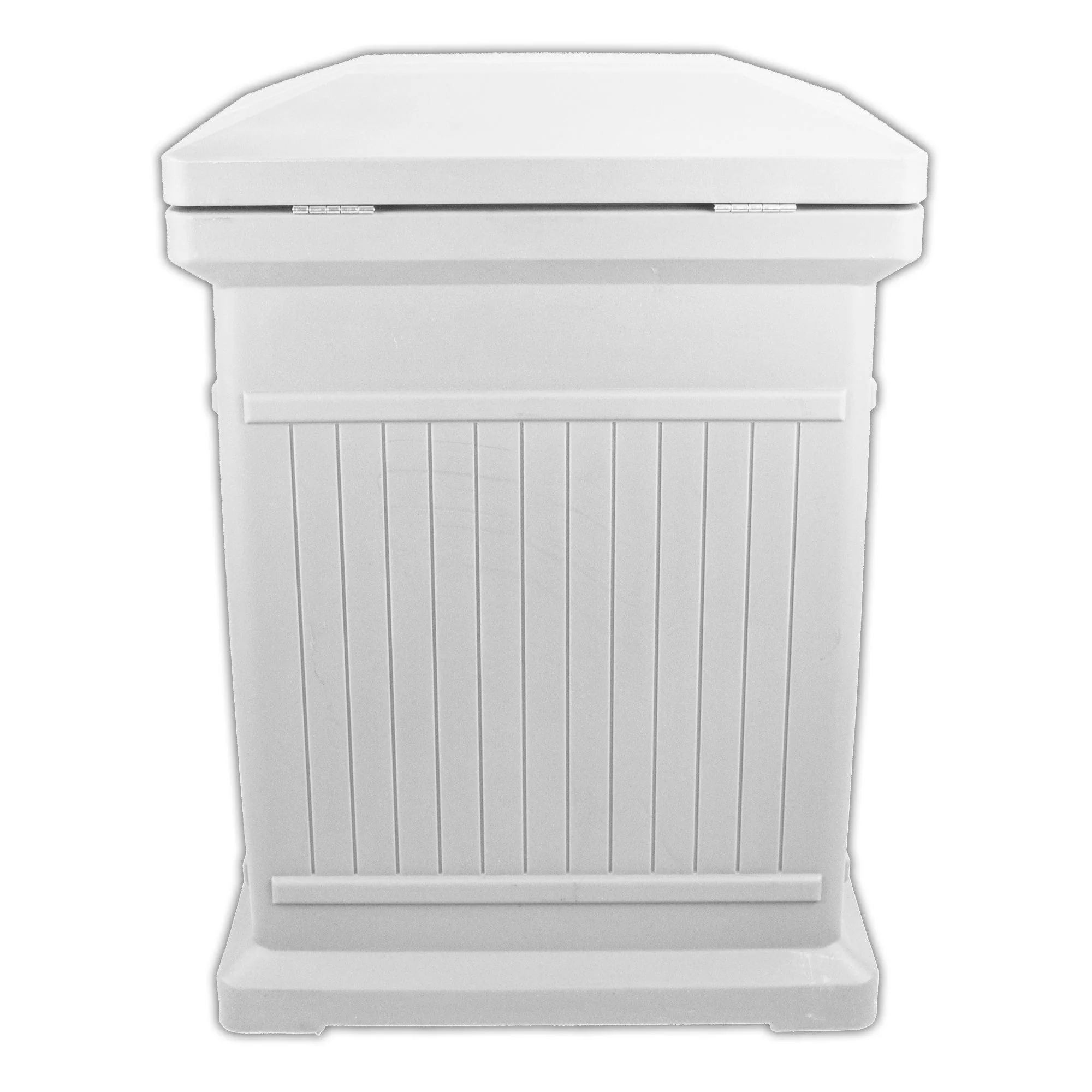 ParcelWirx Premium Vertical Lockable Package Delivery Box with Hinged Lid Slate Gray - Image 4