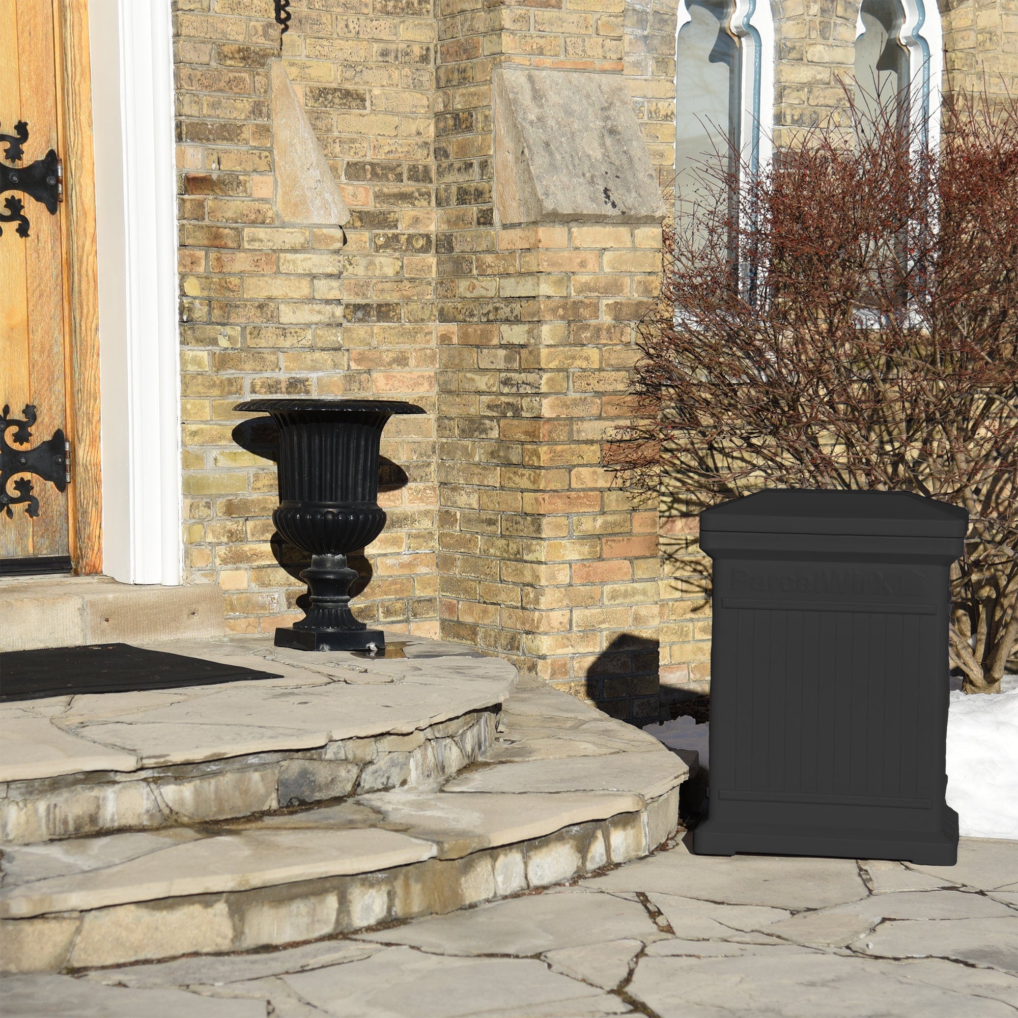 ParcelWirx Vertical Package Delivery Box with Lift Off Lid Graphite - Image 5
