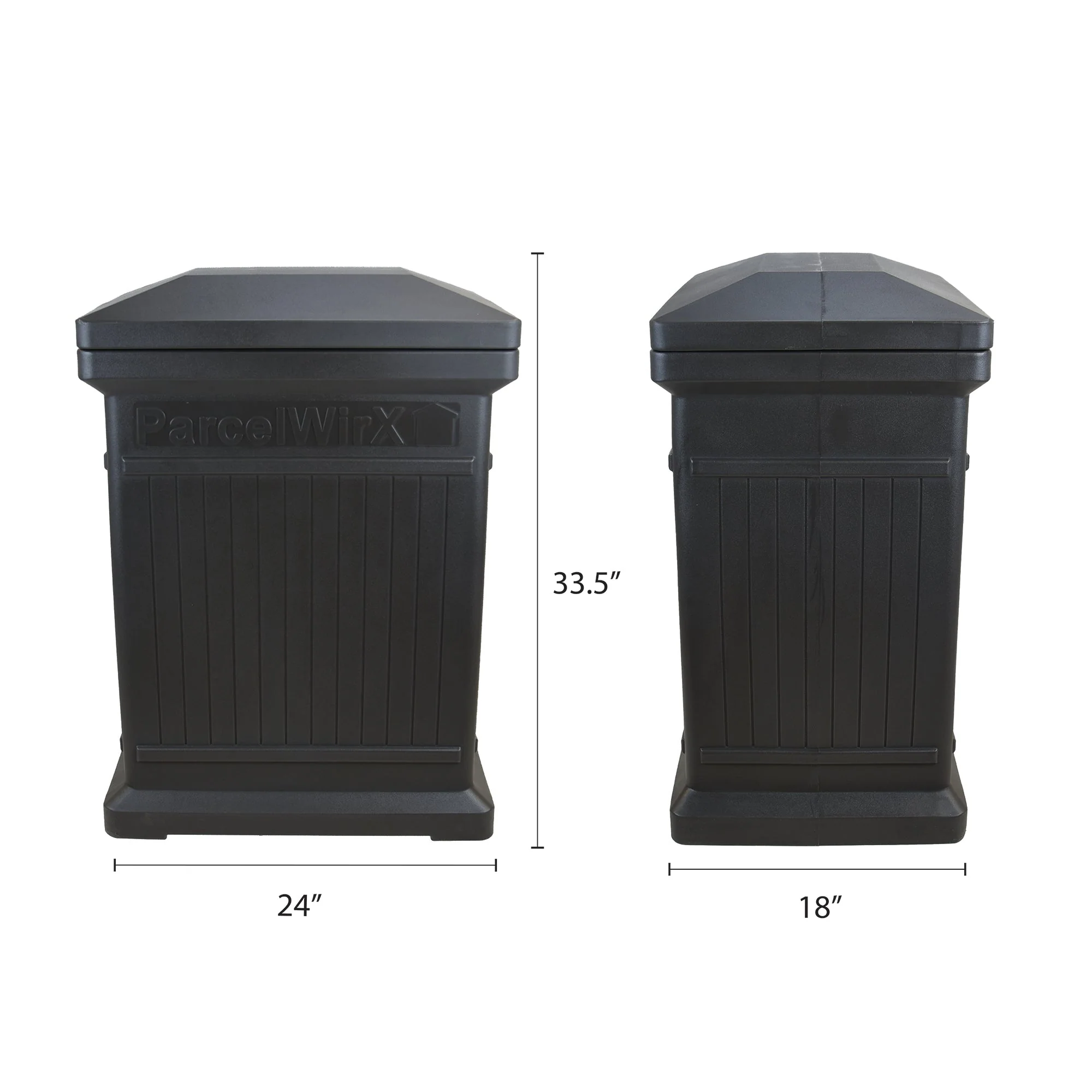ParcelWirx Vertical Package Delivery Box with Lift Off Lid Graphite - Image 6