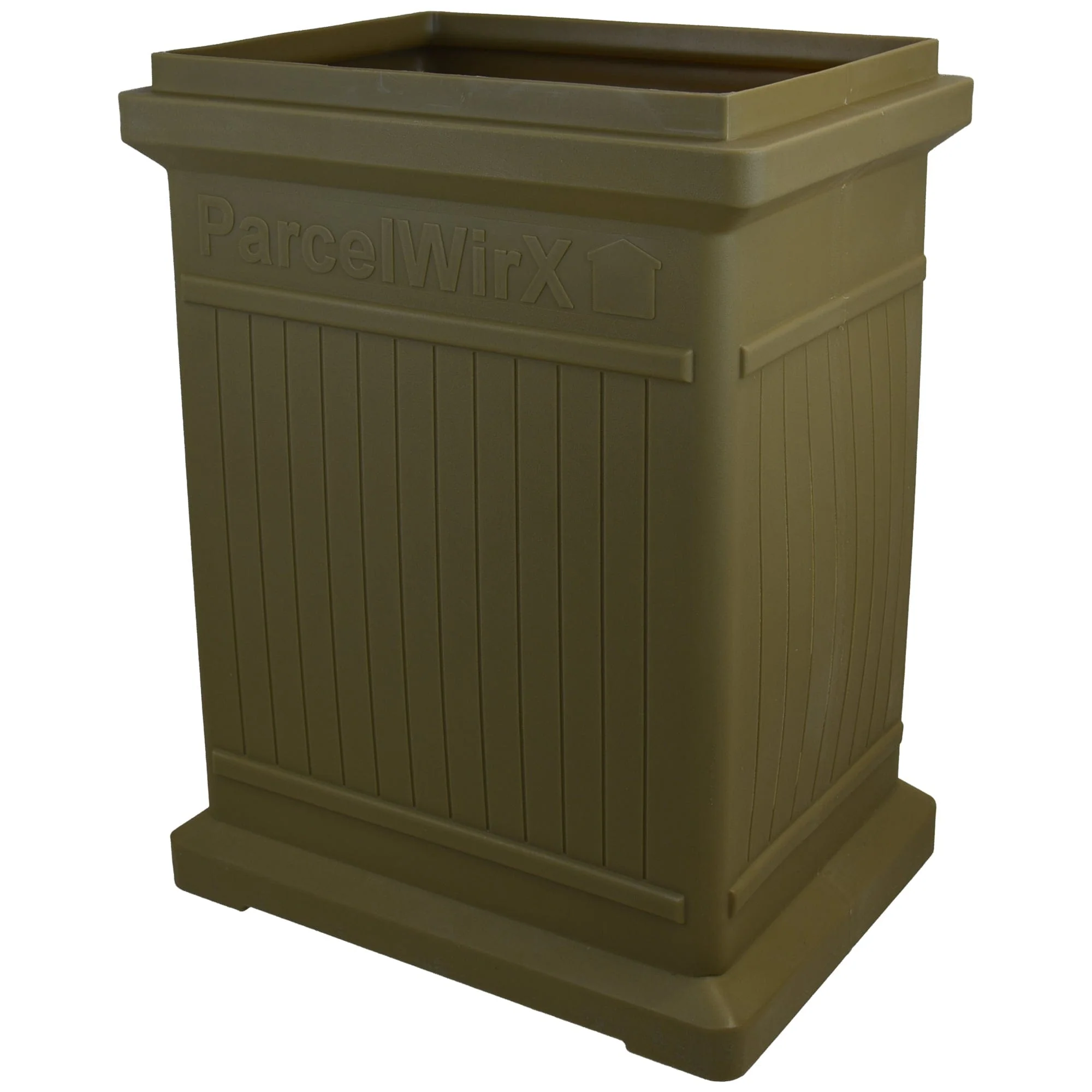 ParcelWirx Vertical Package Delivery Box with Lift Off Lid Oak - Image 3