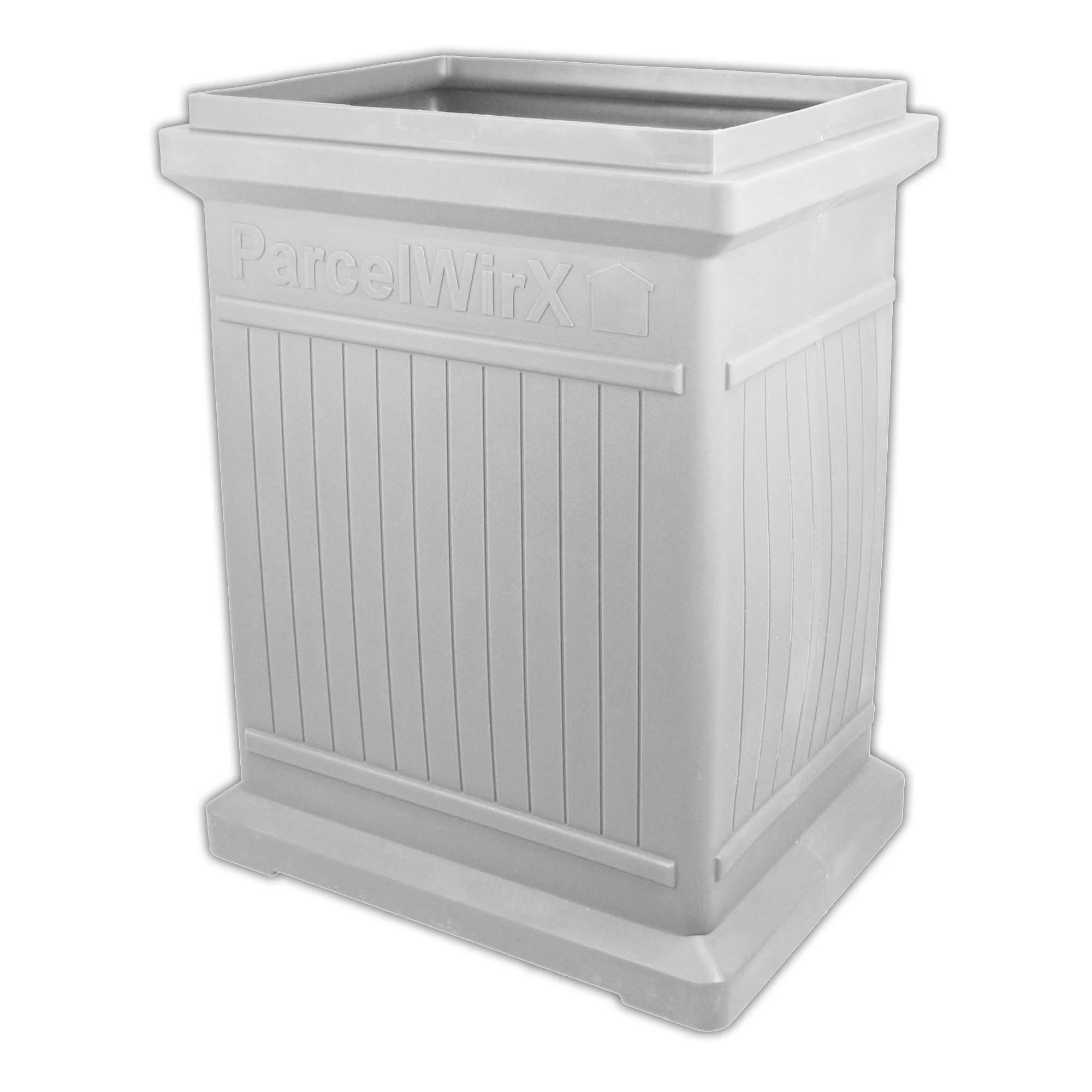 ParcelWirx Vertical Package Delivery Box with Lift Off Lid Slate Gray - Image 3