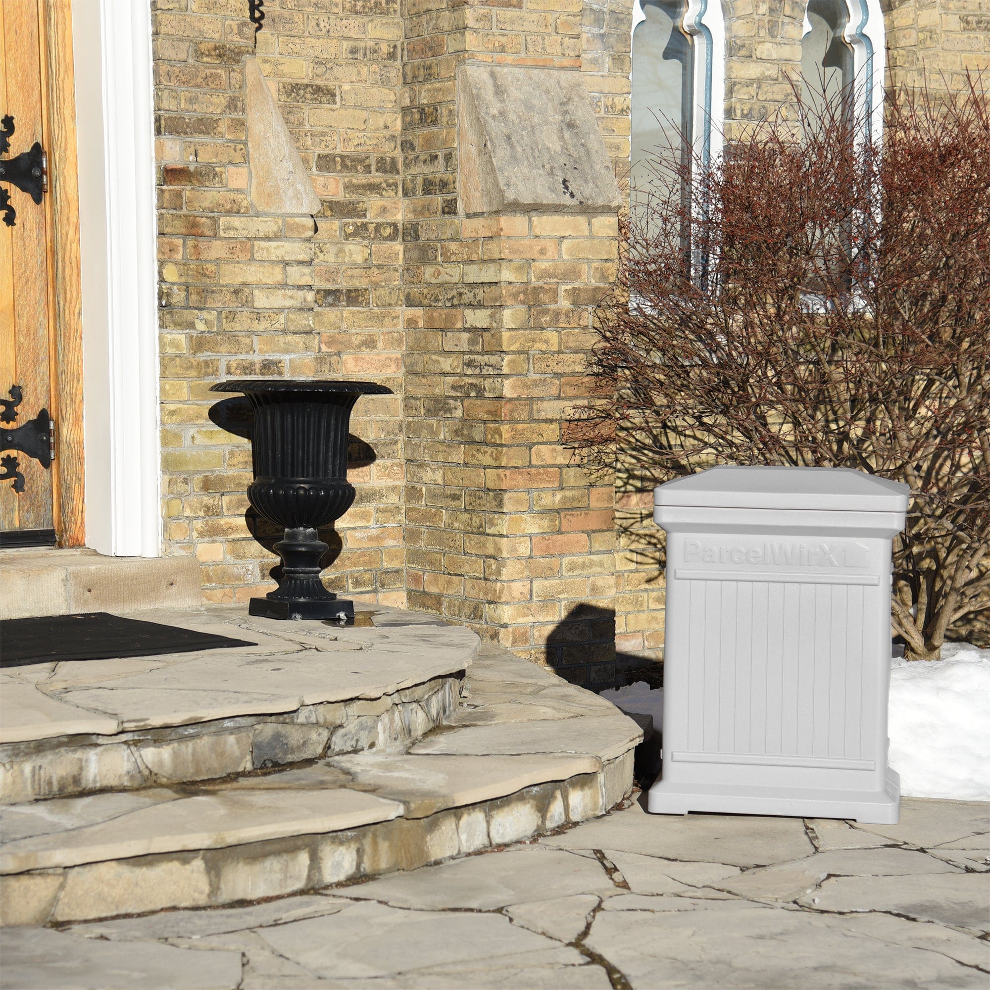 ParcelWirx Vertical Package Delivery Box with Lift Off Lid Slate Gray - Image 5