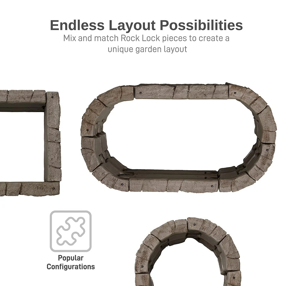Rock Lock Raised Garden Bed Curved Rock Pack of 2 - Image 4