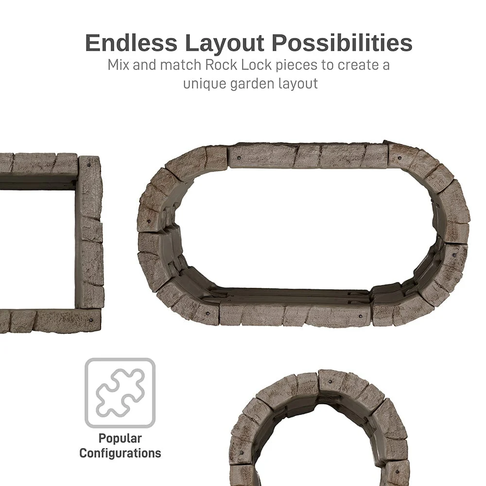 Rock Lock Raised Garden Bed Curved Rock Pack of 4 - Image 4