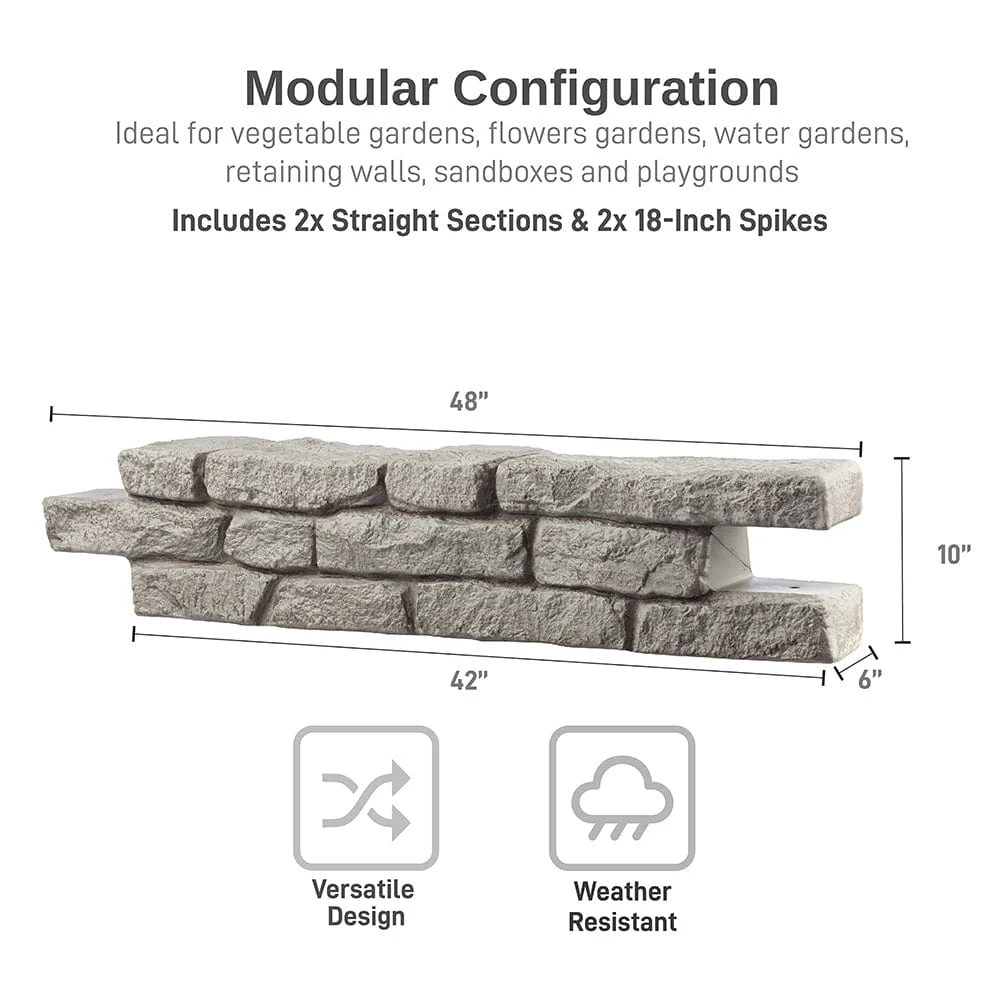 Rock Lock Raised Garden Bed Straight Rock Pack of 2 - Image 3