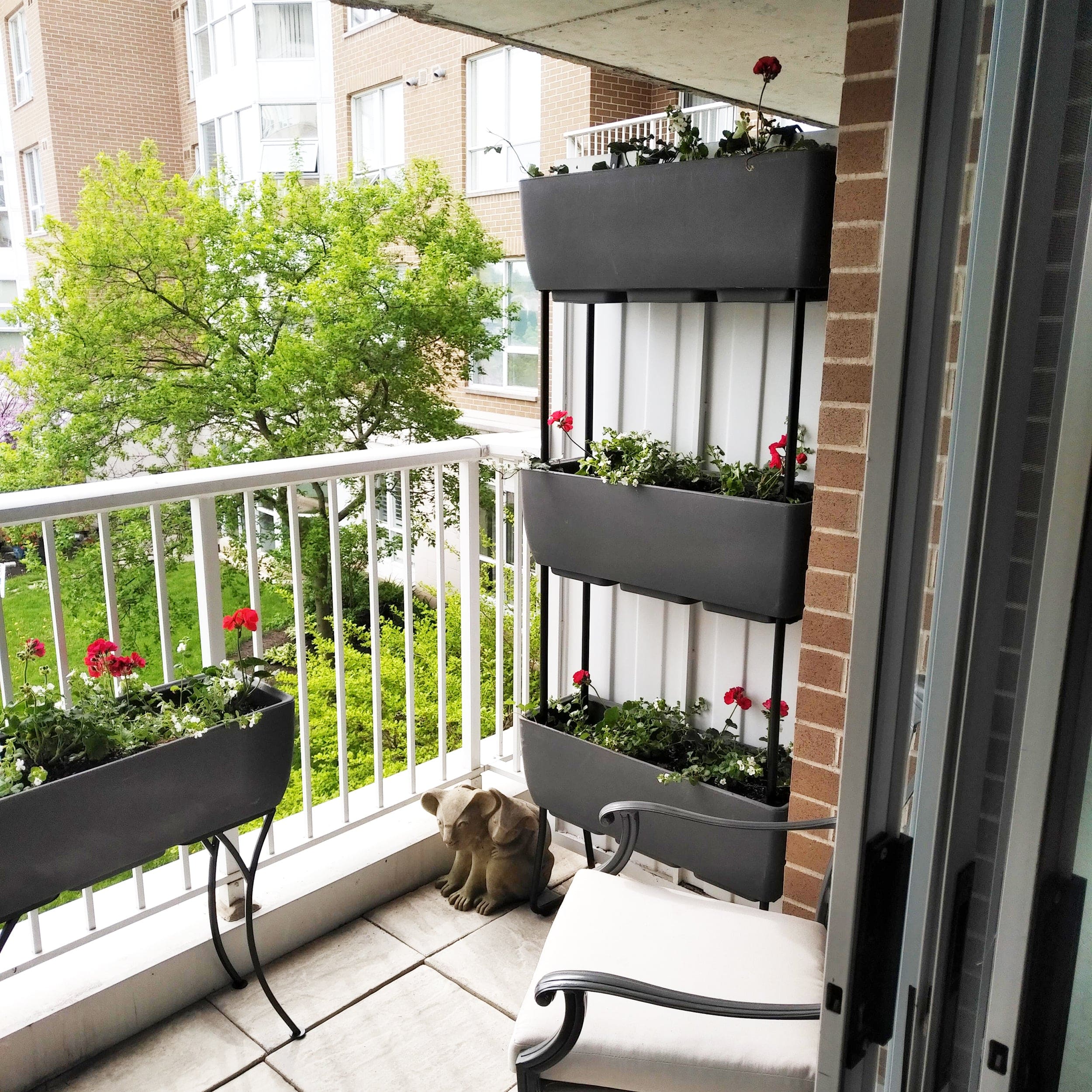 Vertical Live Wall Planter Base Unit Only for 30" x 10" Rectangular Planters with Wrought Iron Stand - Image 4