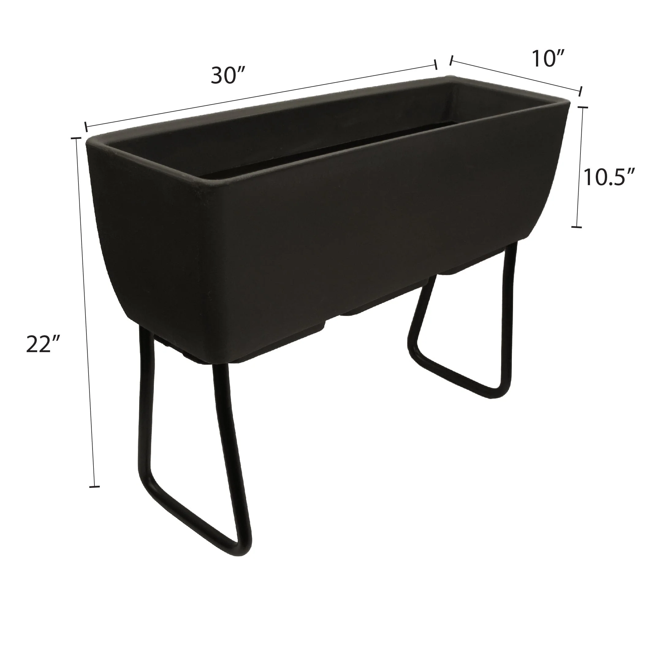 Vertical Live Wall Planter Base Unit Only for 30" x 10" Rectangular Planters with Wrought Iron Stand - Image 9