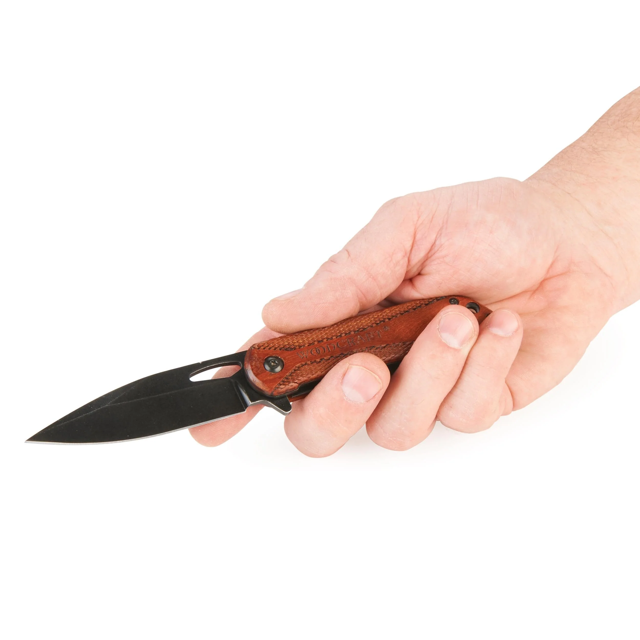 2023 Edition Woodcraft Drop Point Swift Assist Opening Pocket Knife - 3" Blade - Image 4