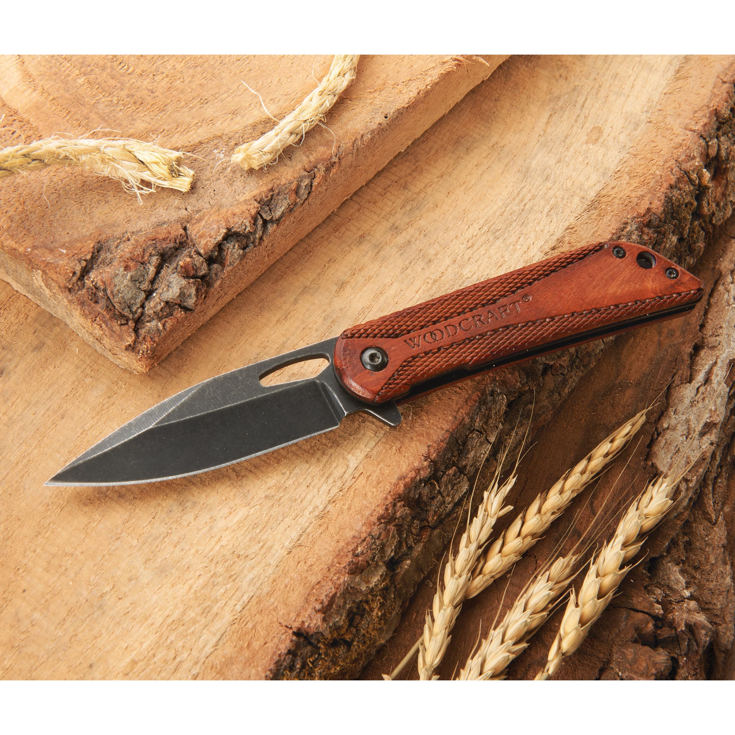 2023 Edition Woodcraft Drop Point Swift Assist Opening Pocket Knife - 3" Blade - Image 5