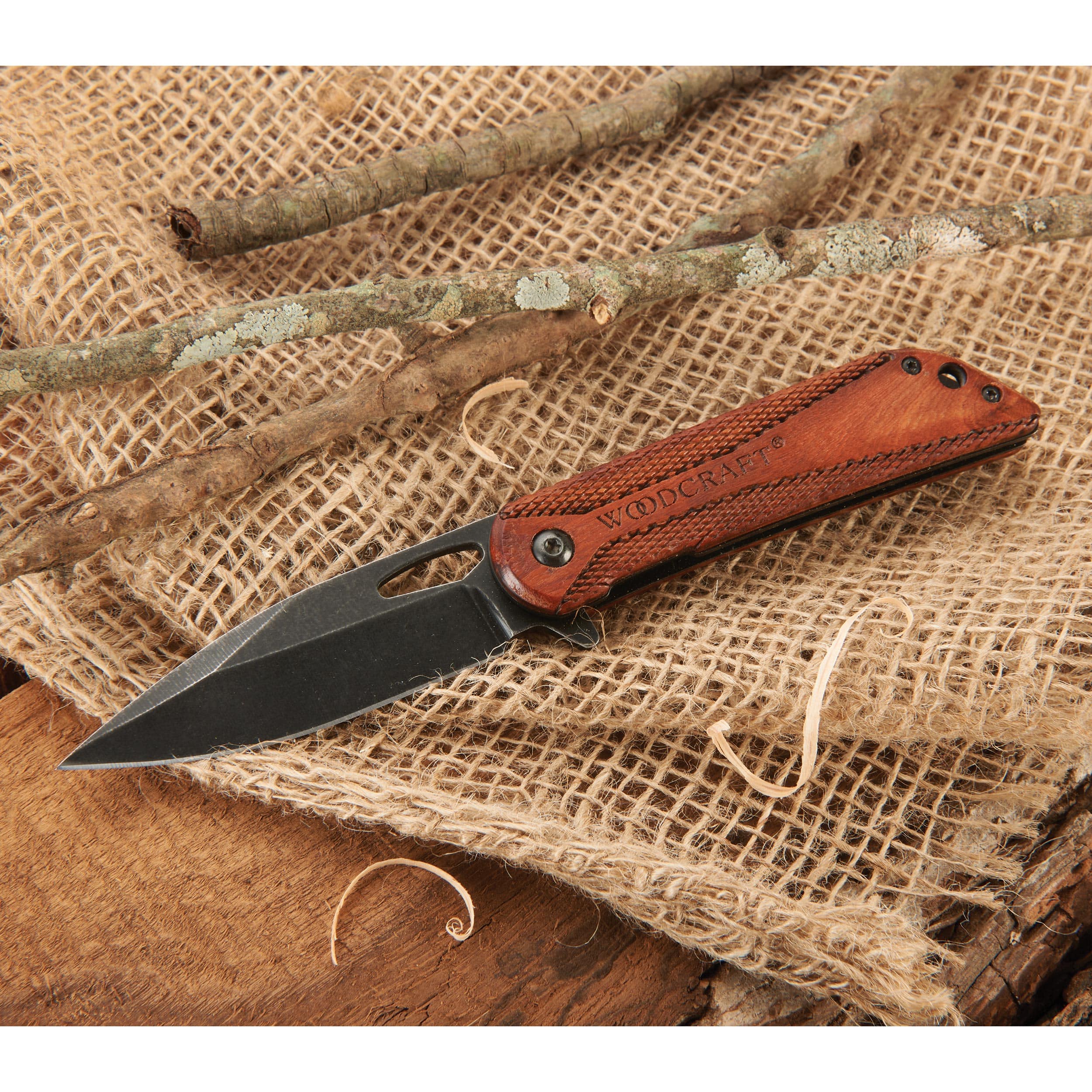 2023 Edition Woodcraft Drop Point Swift Assist Opening Pocket Knife - 3" Blade - Image 6