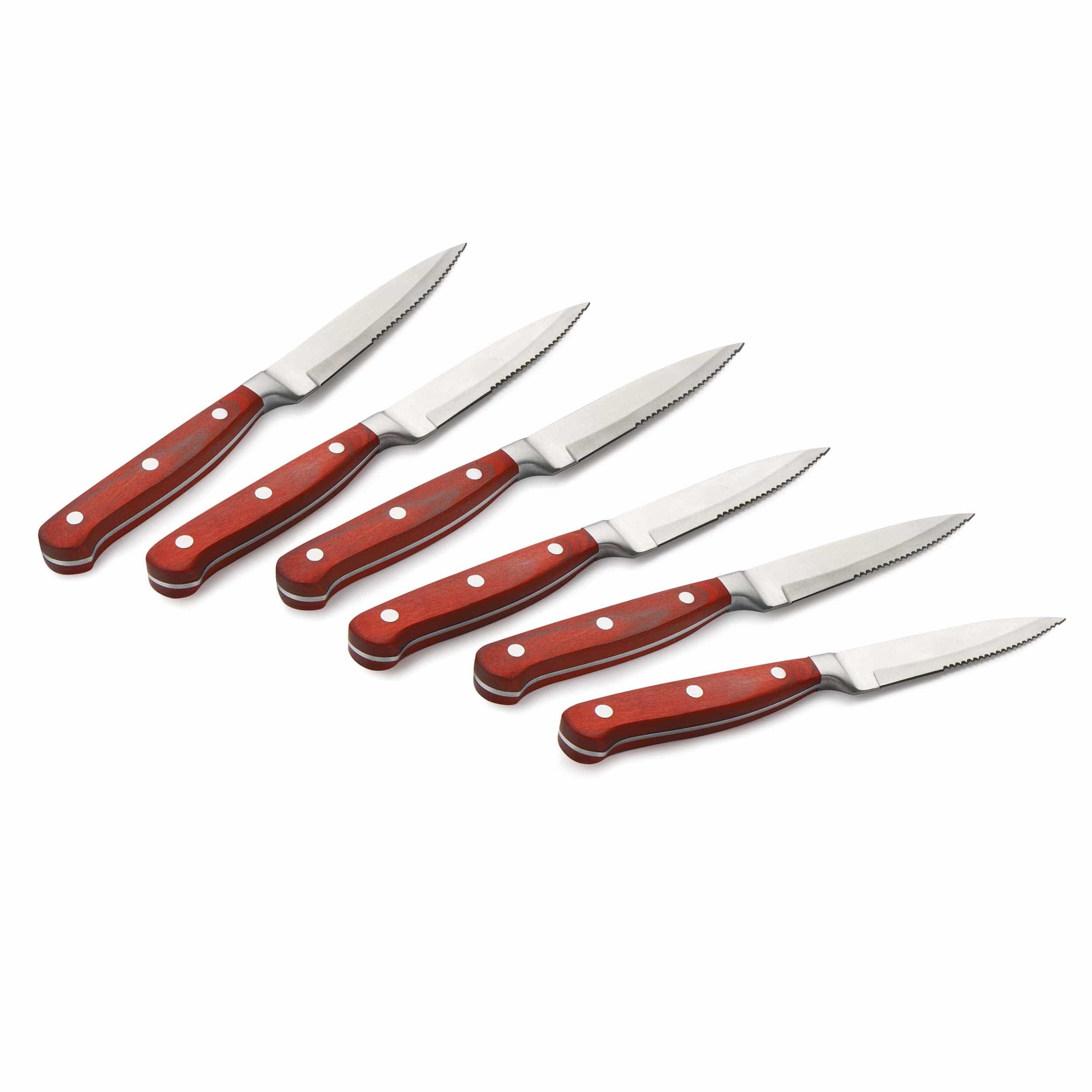 Steak Knife Set for Cutting Steak and Other Meats - 9-3/16" - SS - Unfinished Kit - 6 Piece - Image 4