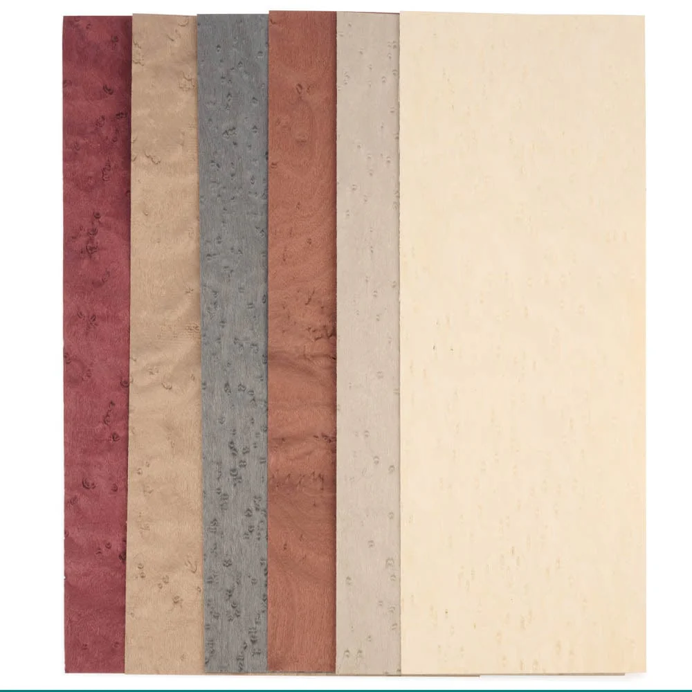 Dyed Birdseye Mixed Veneer Pack - 4-1/2" to 7-1/2" Width - 3 Square Foot Pack - Image 2