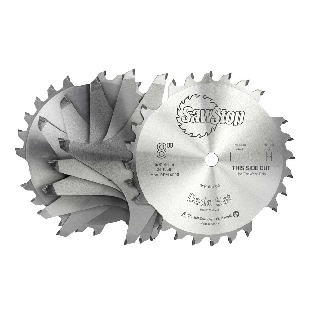 Premium 8" Dado Blade Set with Systainer Case & Accessories