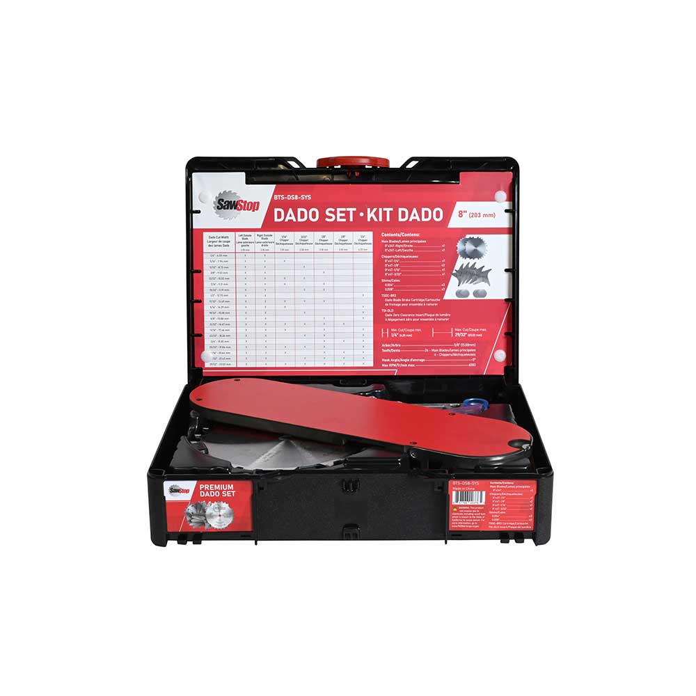 Premium 8" Dado Blade Set with Systainer Case & Accessories - Image 2