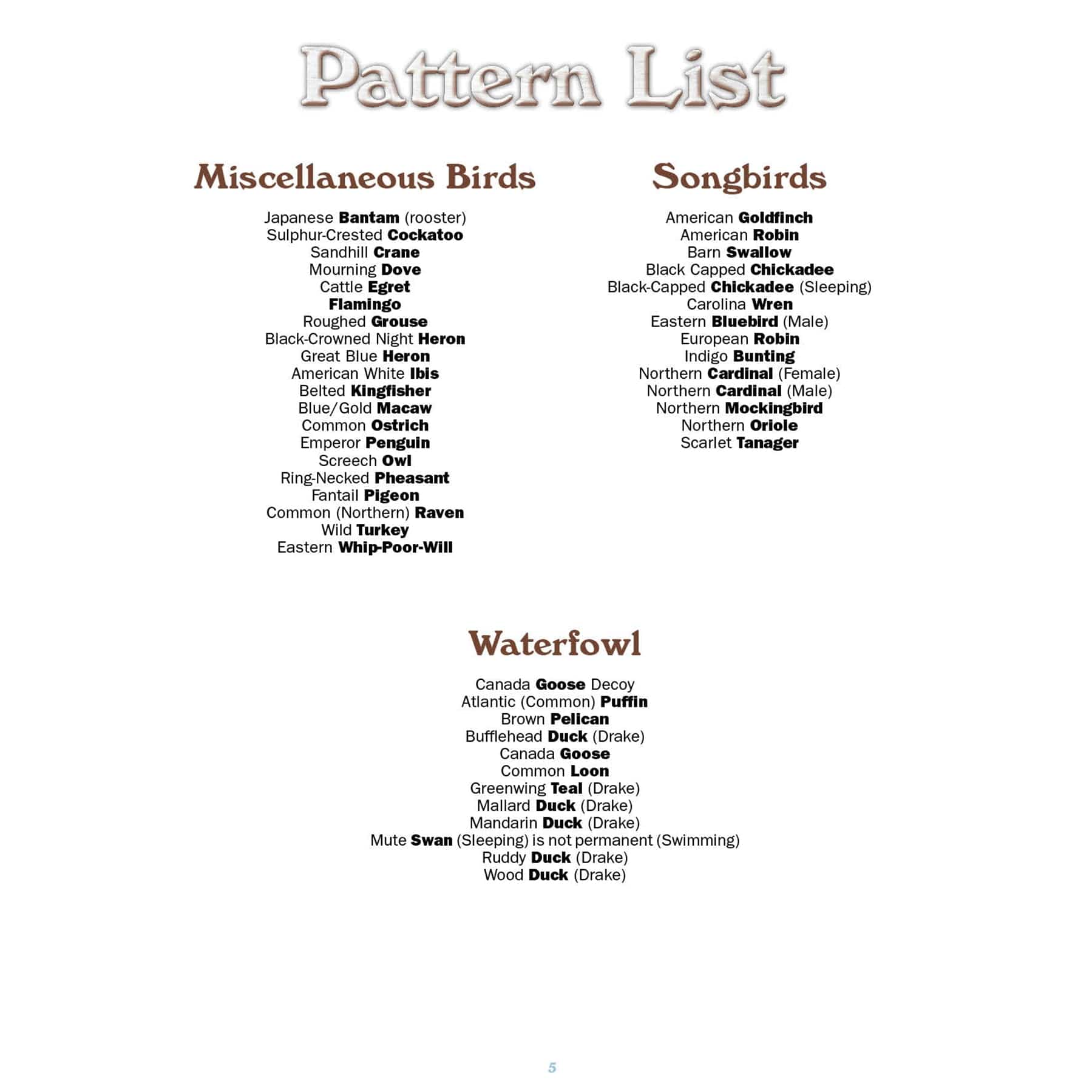 50 Bird Carving Patterns - Image 4