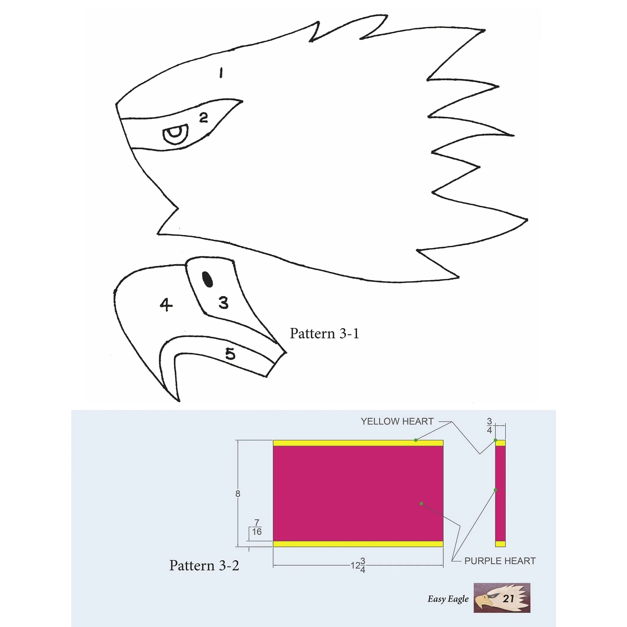 American Bald Eagles in Intarsia: Volume 1 - Patriotic - Image 4