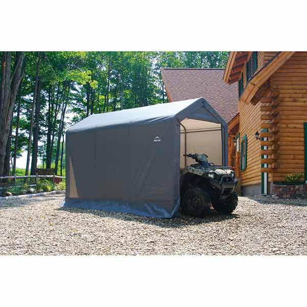 Shed-in-a-Box 6' x 12' x 8', Peak Style, Gray - Image 3
