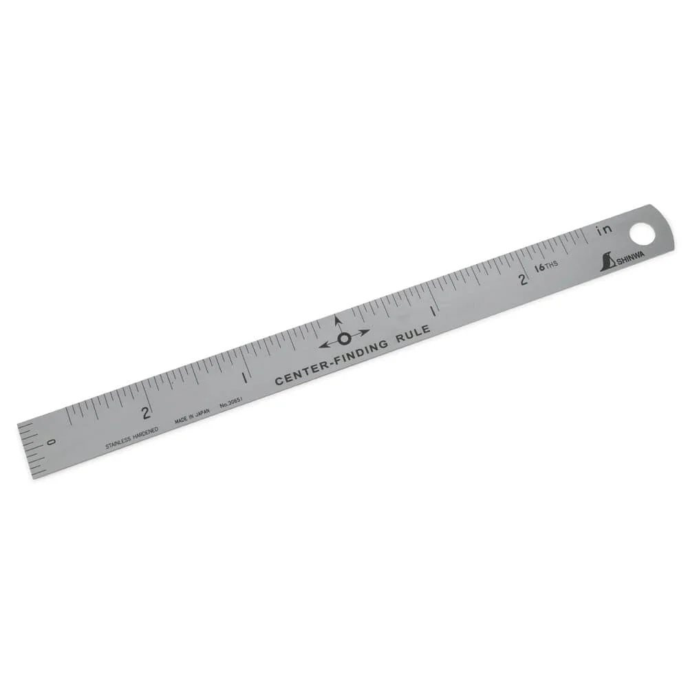 Center Finding Rule - Stainless Steel - 6" - Image 2