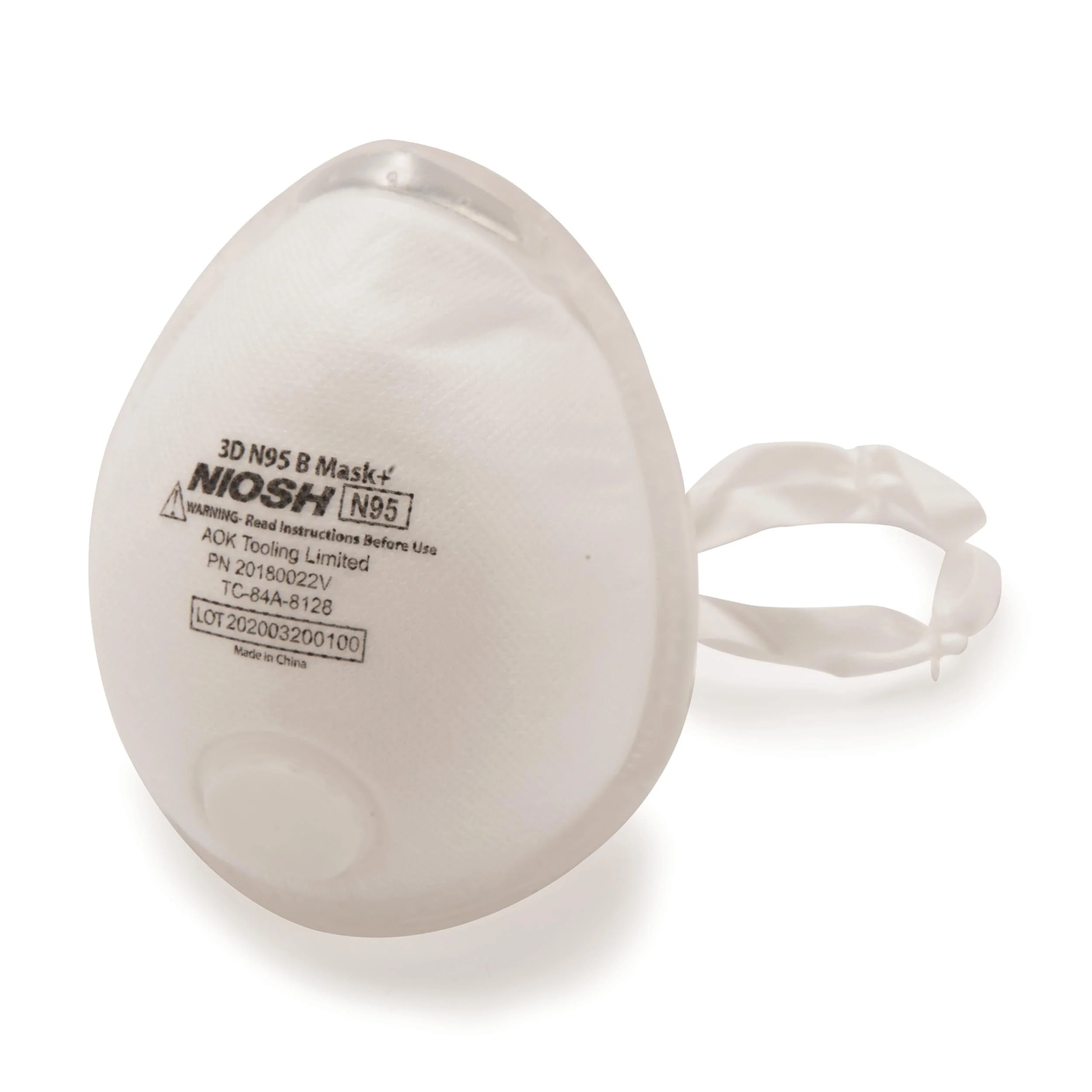 N95 3D+ Valved Mask with 360-Degree Silicone Seal - Medium