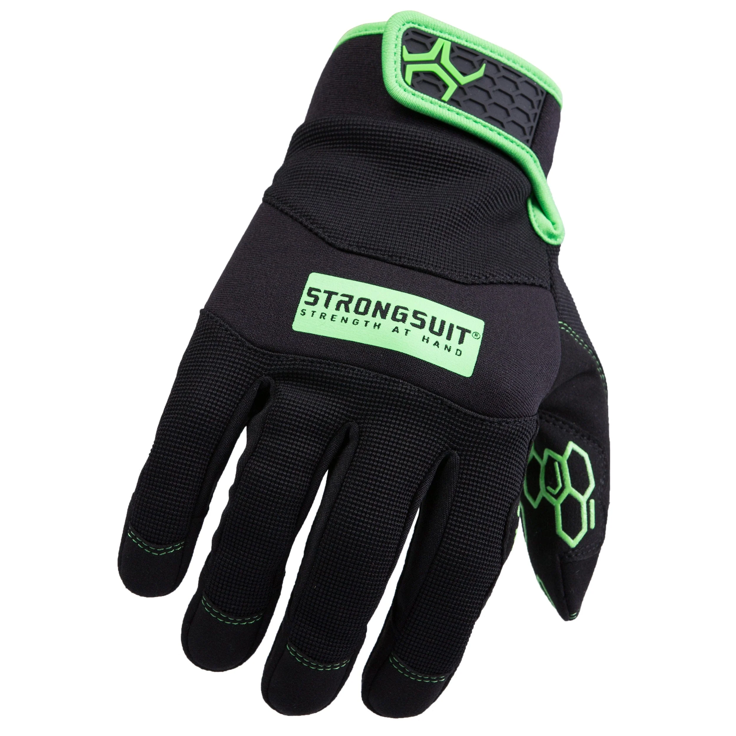 Grasper Gloves, Black/Green, Large