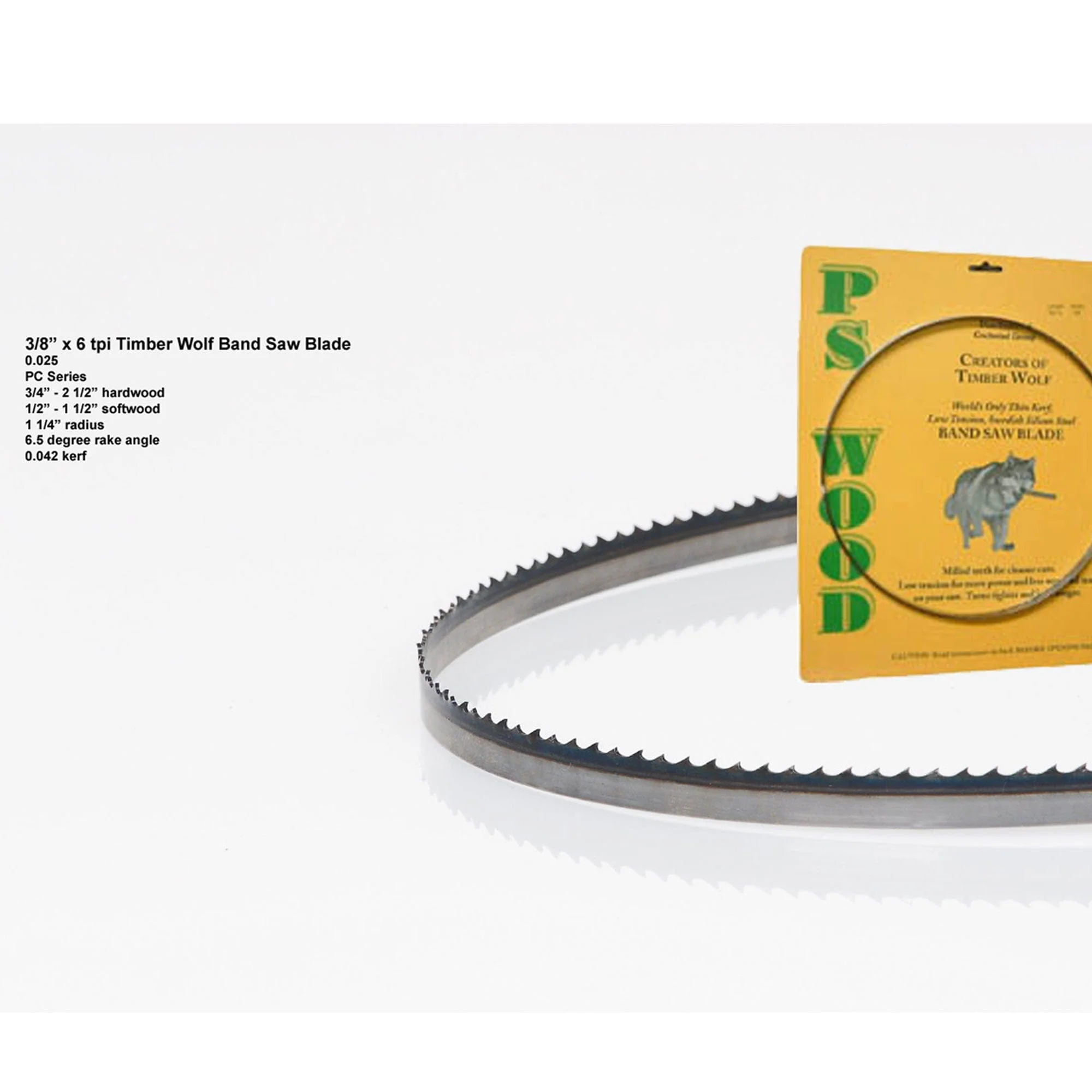 Band saw Blade - 93-1/2" x 3/8" x .025" x 6 TPI - Postive Claw - Image 2