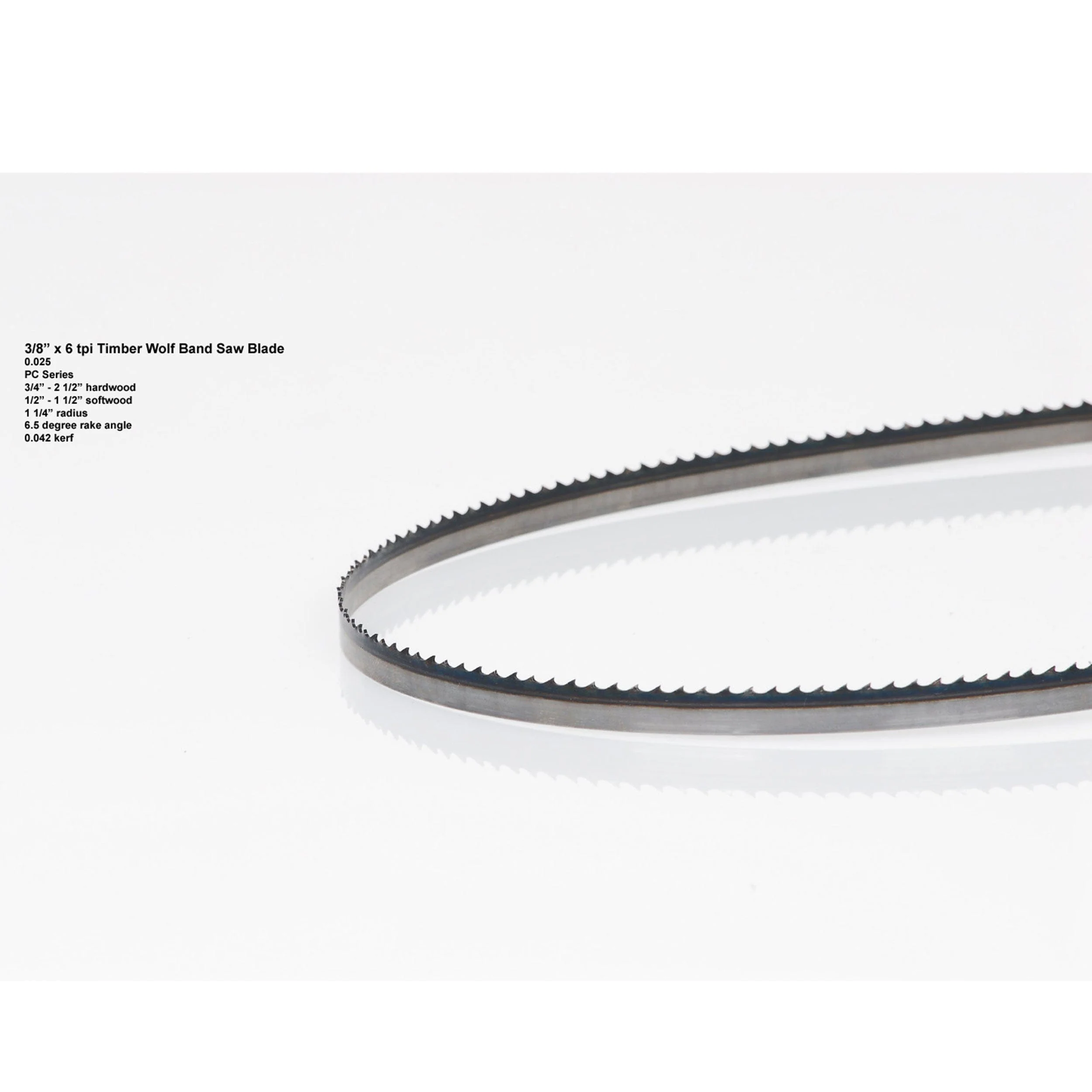 Bandsaw Blade - 131-1/2" x 3/8" x .025" x 6 TPI - Positive Claw