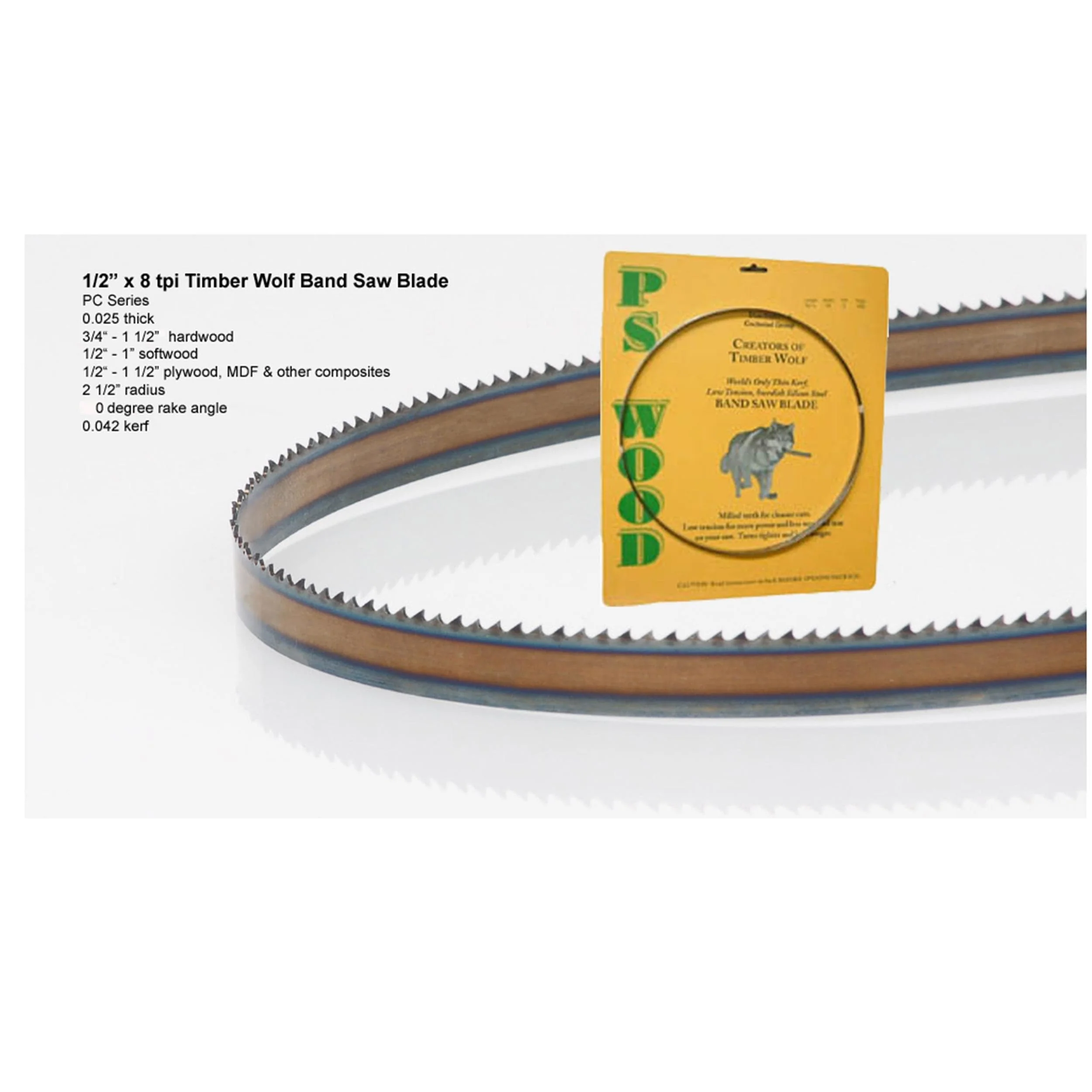 Bandsaw Blade - 133" x 1/2" x .025" x 8 TPI - Raker