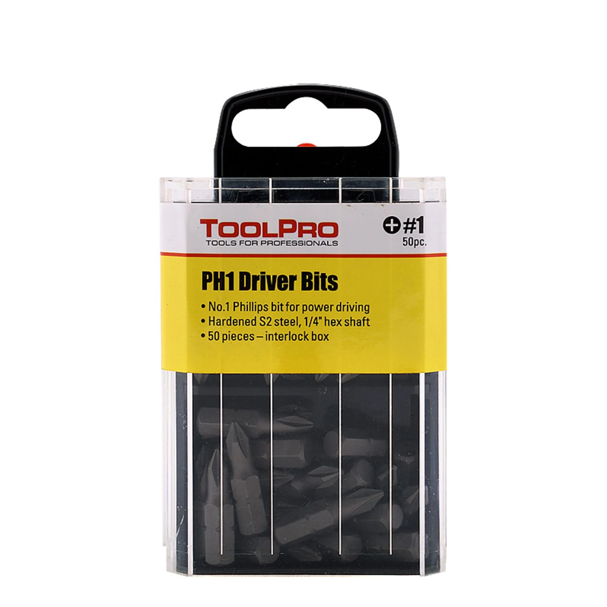 ToolPro Driver Bit with Interlocking Box - 50 Piece