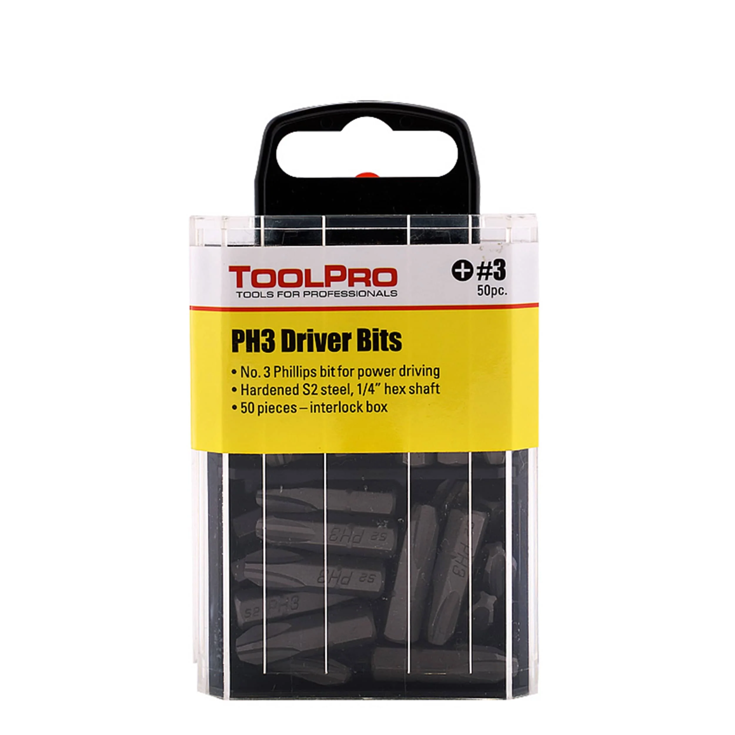 ToolPro Driver Bit with Interlocking Box - 50 Piece - Image 3