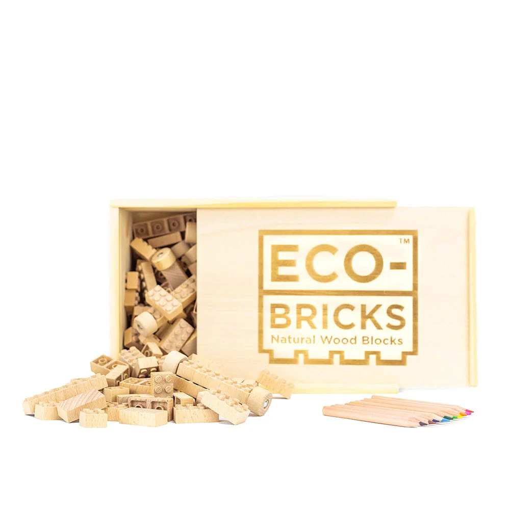 Eco-Bricks Classic Wooden Craft Kit - 250 Piece - Image 2