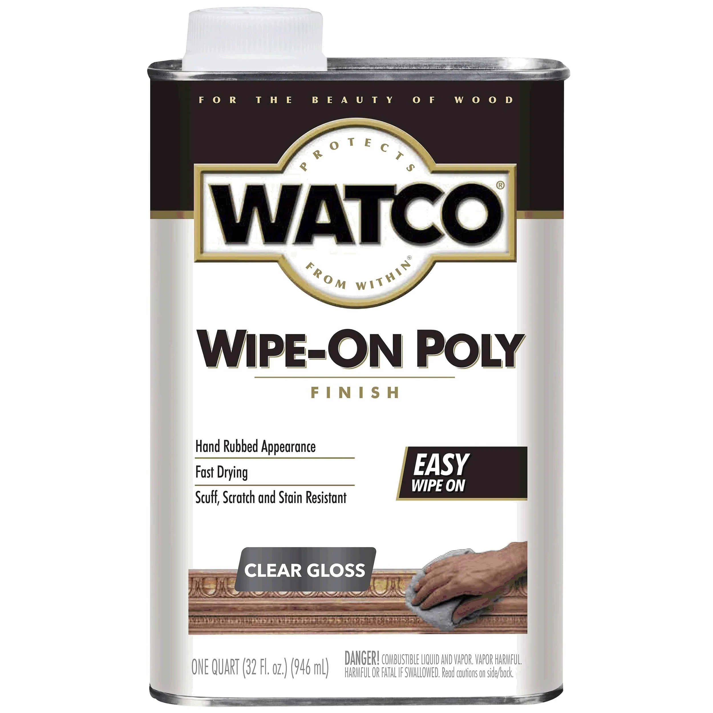 Wipe-On Polyurethane - Solvent Based - Clear - Quart - Image 2