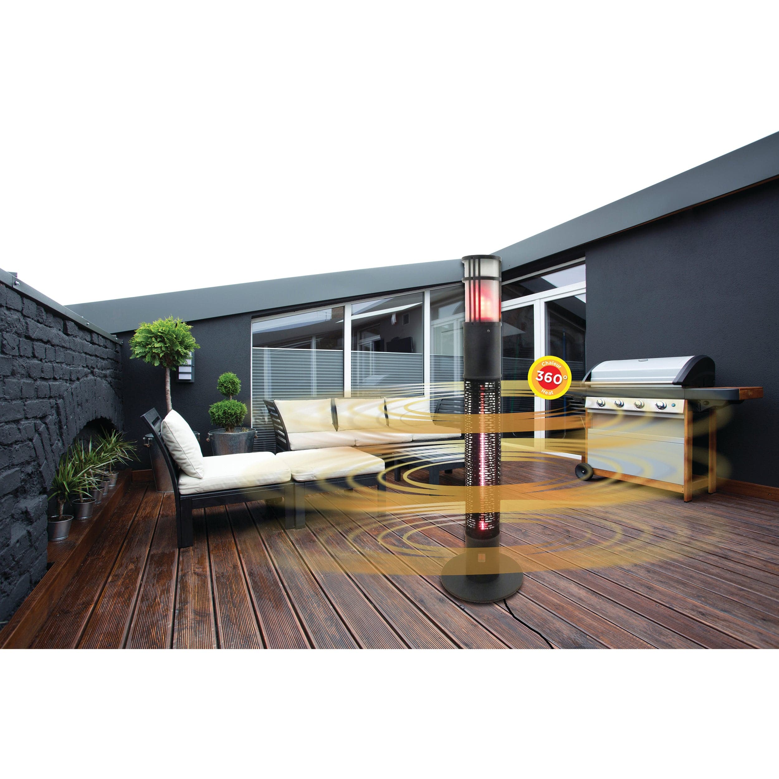 Westinghouse Infrared Electric Outdoor Heater Portable With Gold Tube and Flame - Image 6