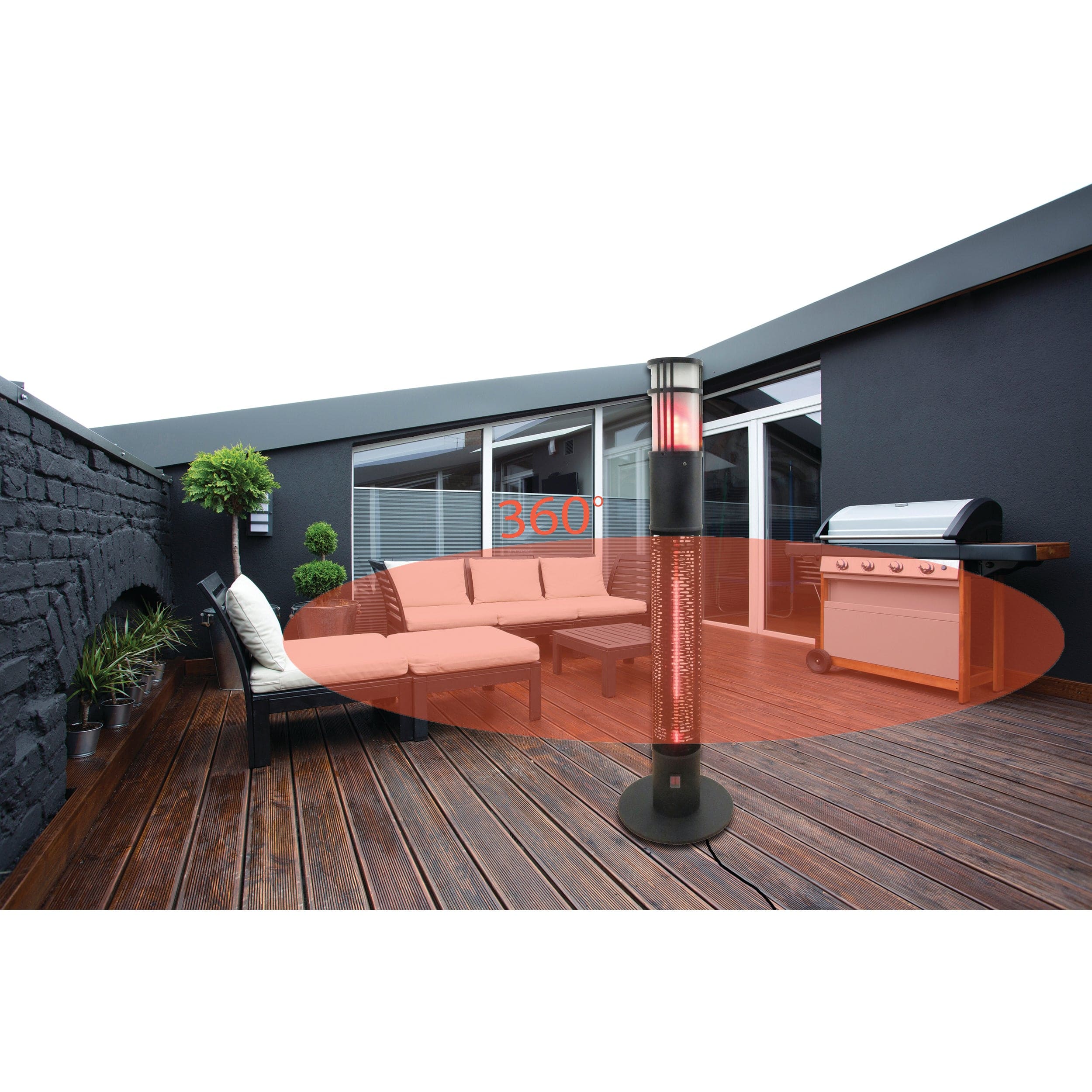 Westinghouse Infrared Electric Outdoor Heater Portable With Gold Tube and Flame - Image 7