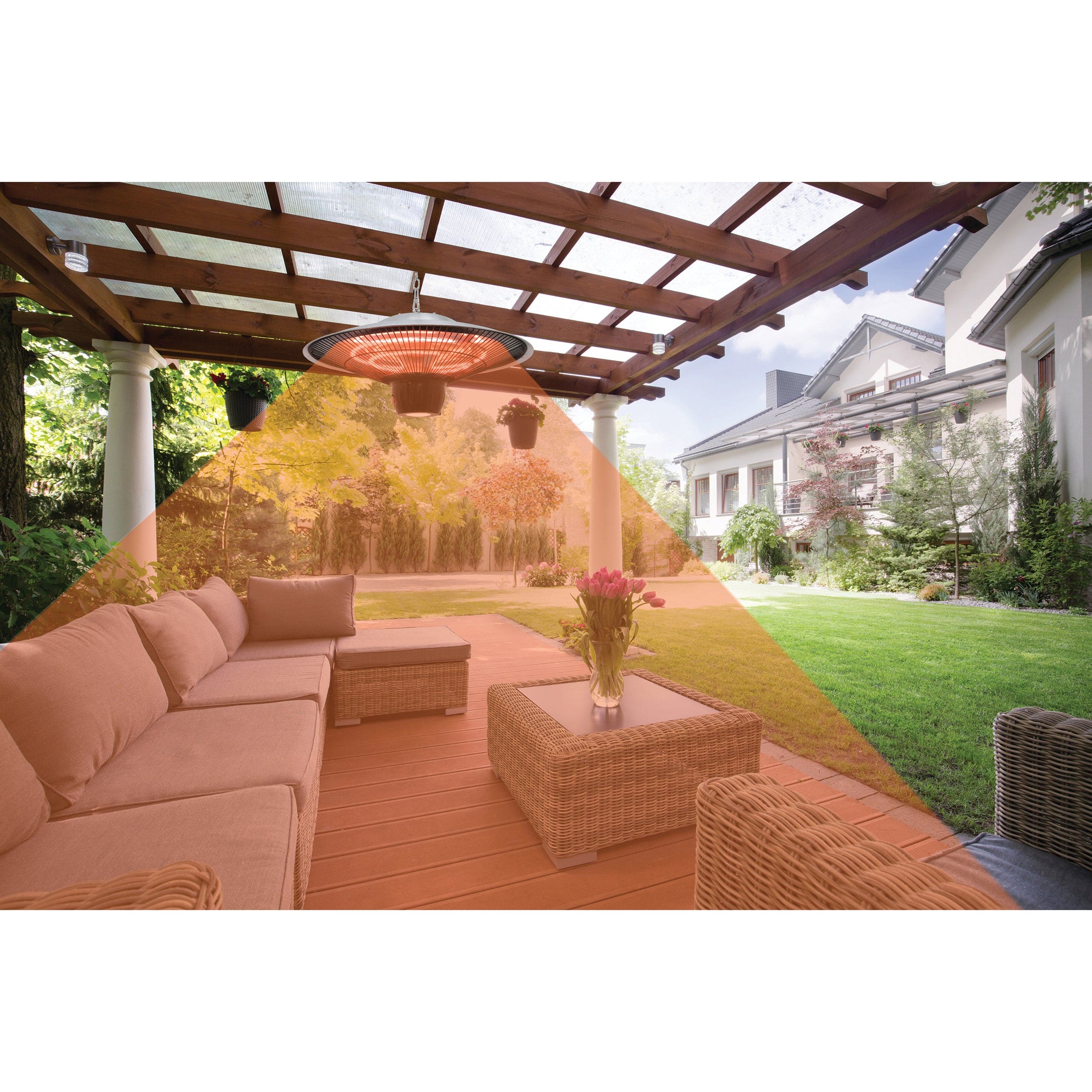 Westinghouse Infrared Electric Outdoor Heater With LED light - Hanging with Remote Control - Image 7