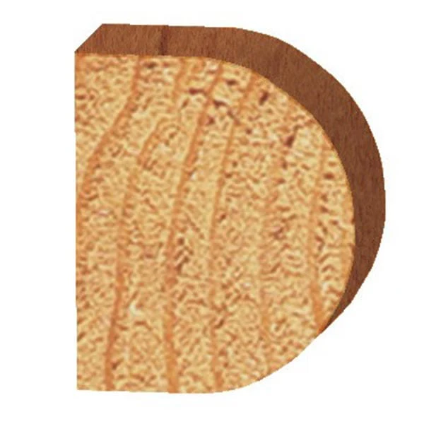1434 Half Round (Bull Nose) Router Bit 1/2" SH 1/2" R X 1" Co X 1-1/2" CL 1-15/16" D - Image 2