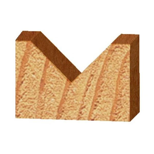 #1504 90 Degree V-Groove Router Bit, 3/4 CD, 3/8 PL, 1/2 SH, 2-1/4OL - Image 2
