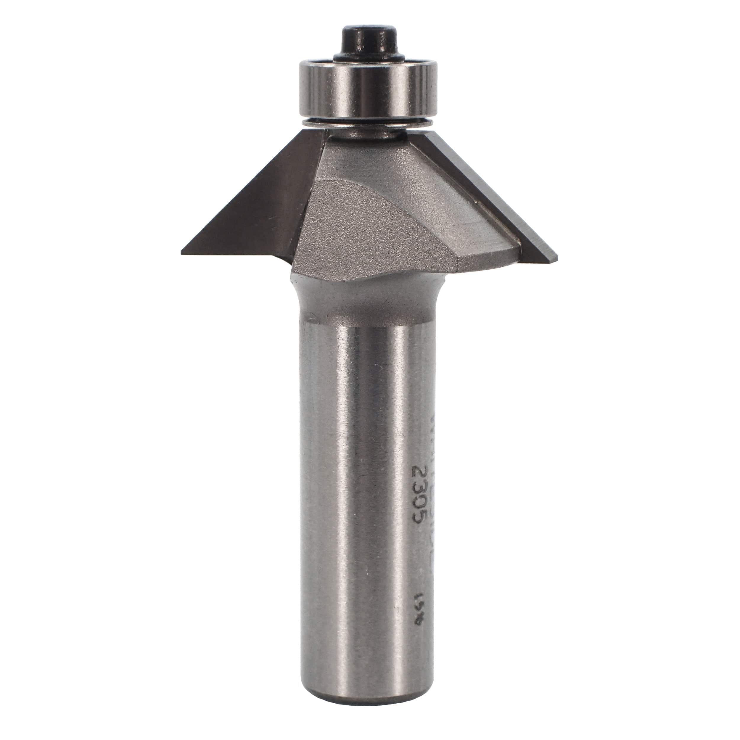 2305 Chamfer Router Bit 1/2" SH 5/8" CL X 7/16" CH 2-1/4" OL