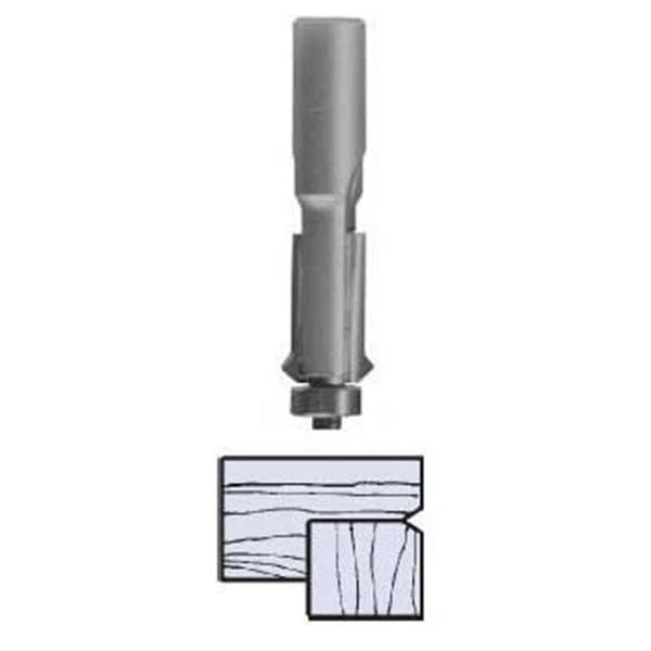 2425 V-Groove Flush Trim Router Bit 1/4" SH X 1/2" D X 1" CL 2-1/2" OL