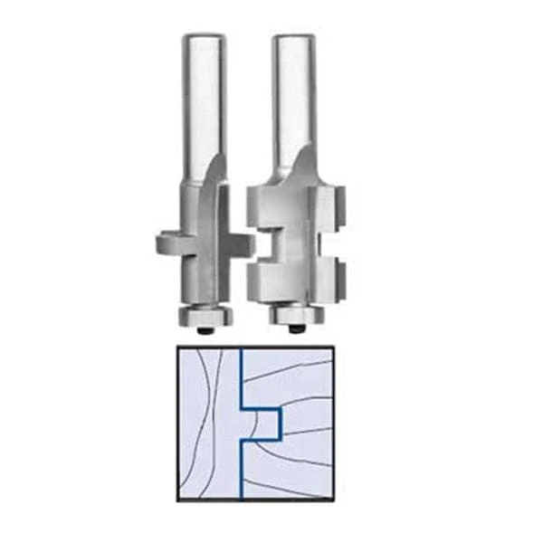 3373 Straight Tongue And Groove (2) Router Bit 1-1/4" D X 1-1/4" CL X 3-1/8" OL - Image 2