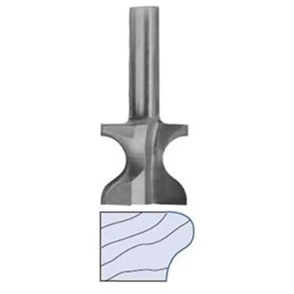 6046 Window Sill Edge/Finger Pull Router Bit 3/8" R X 1-7/16" D X 1-1/8" CL X 3-3/8" OL