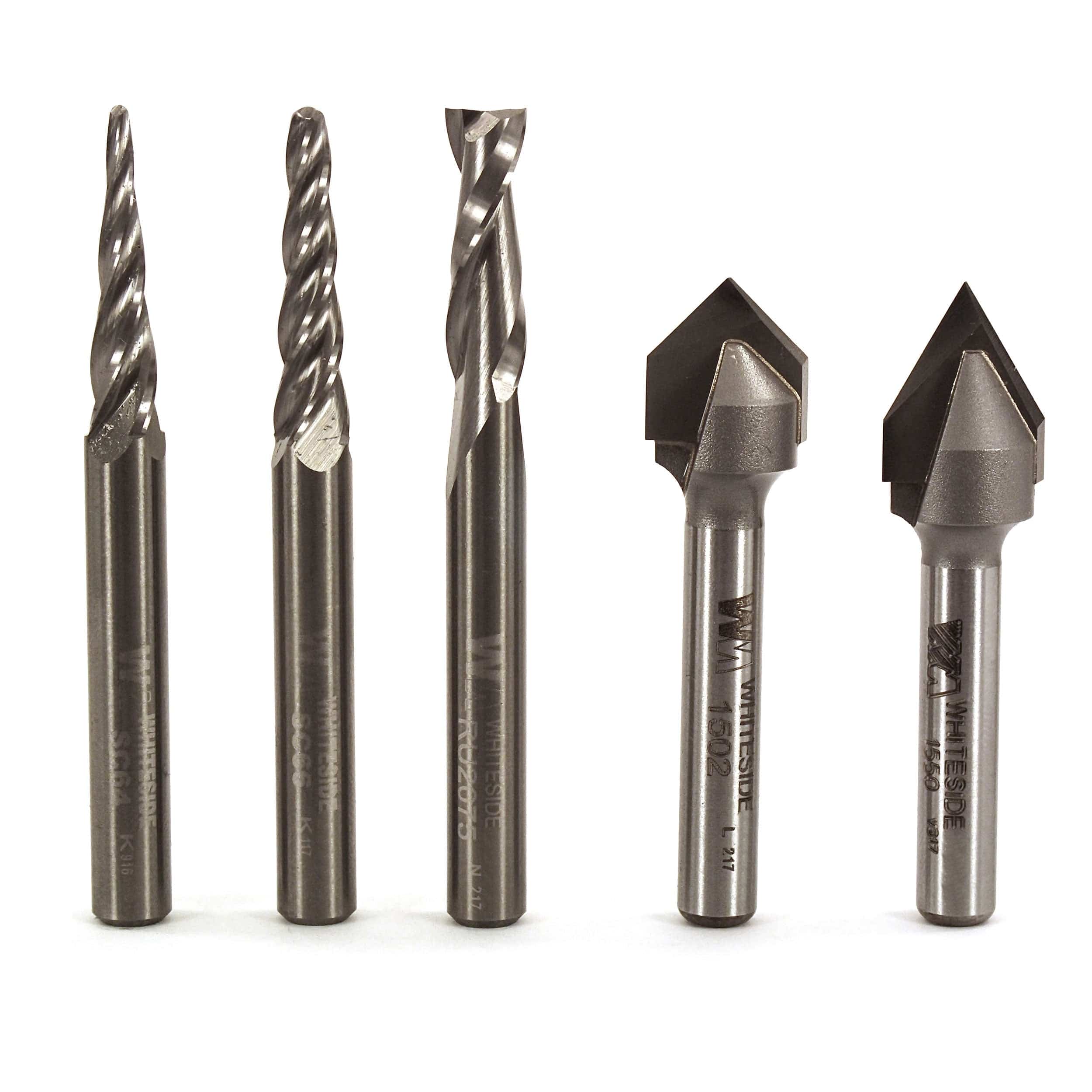 CNC Router Bit Set - 1/4" SH