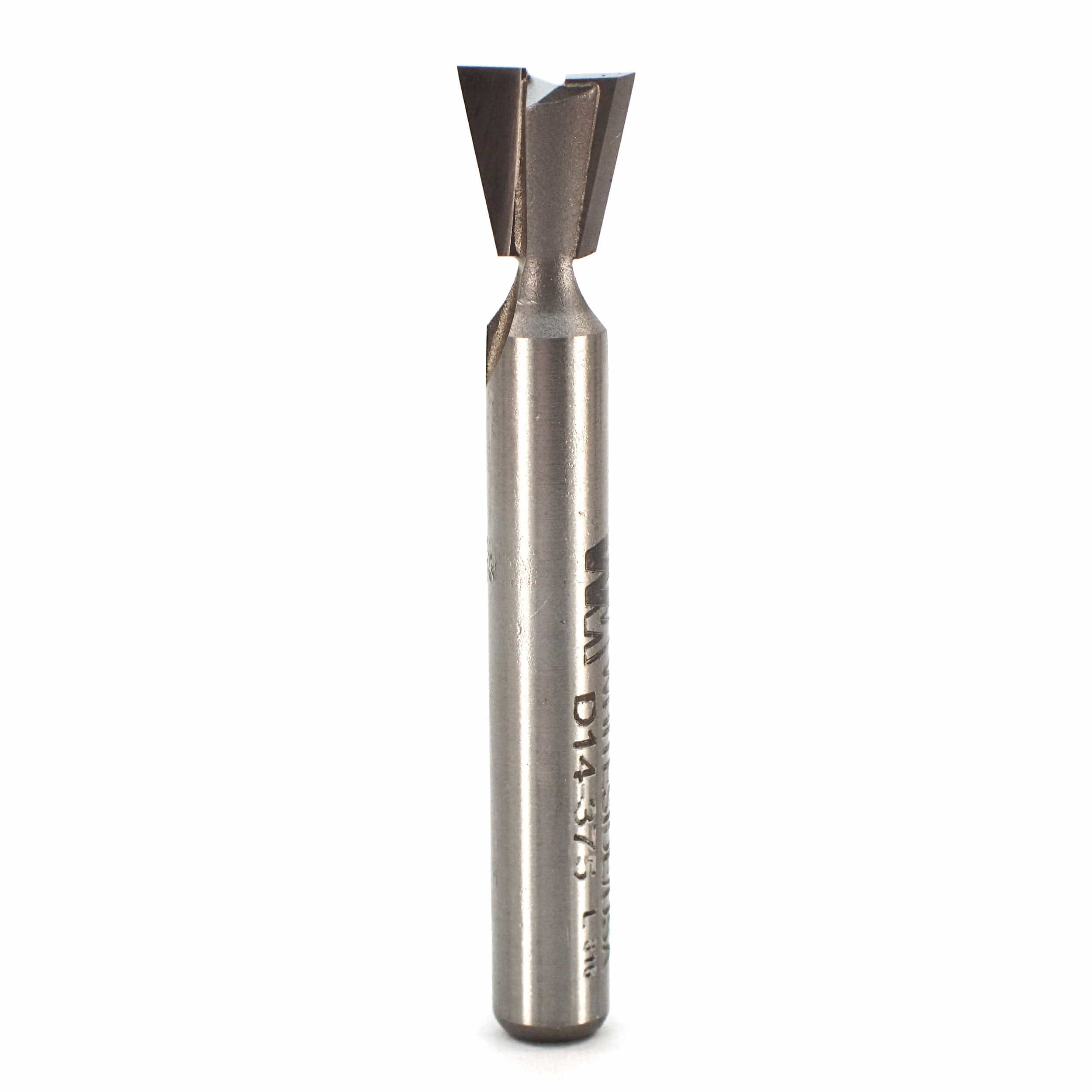 D14-375 Dovetail Router Bit 14 Degree 1/4" SH 3/8" D x 3/8" C x 2" OL