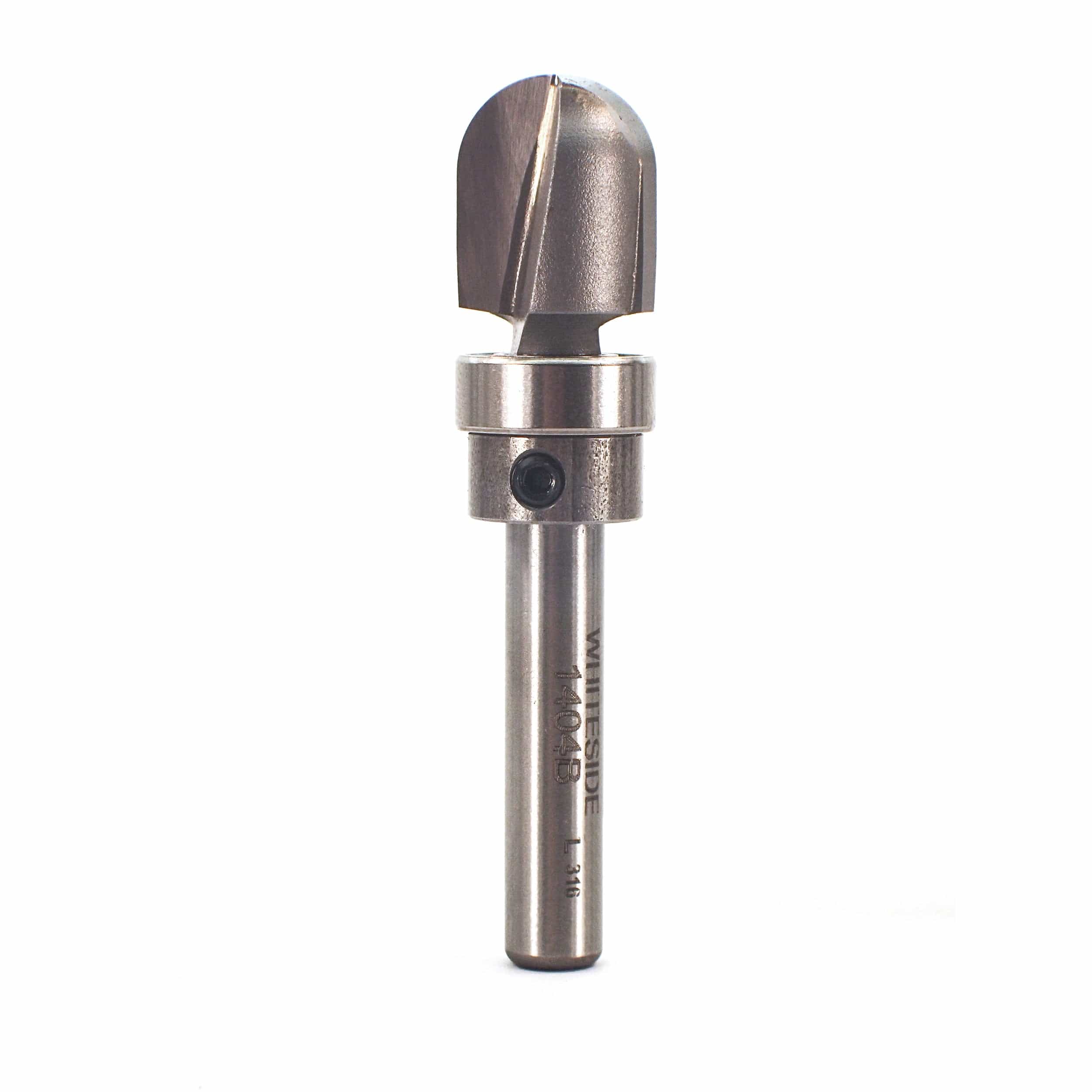 Round Nose / Core Box Router Bit with Bearing Guide - 1/4" SH