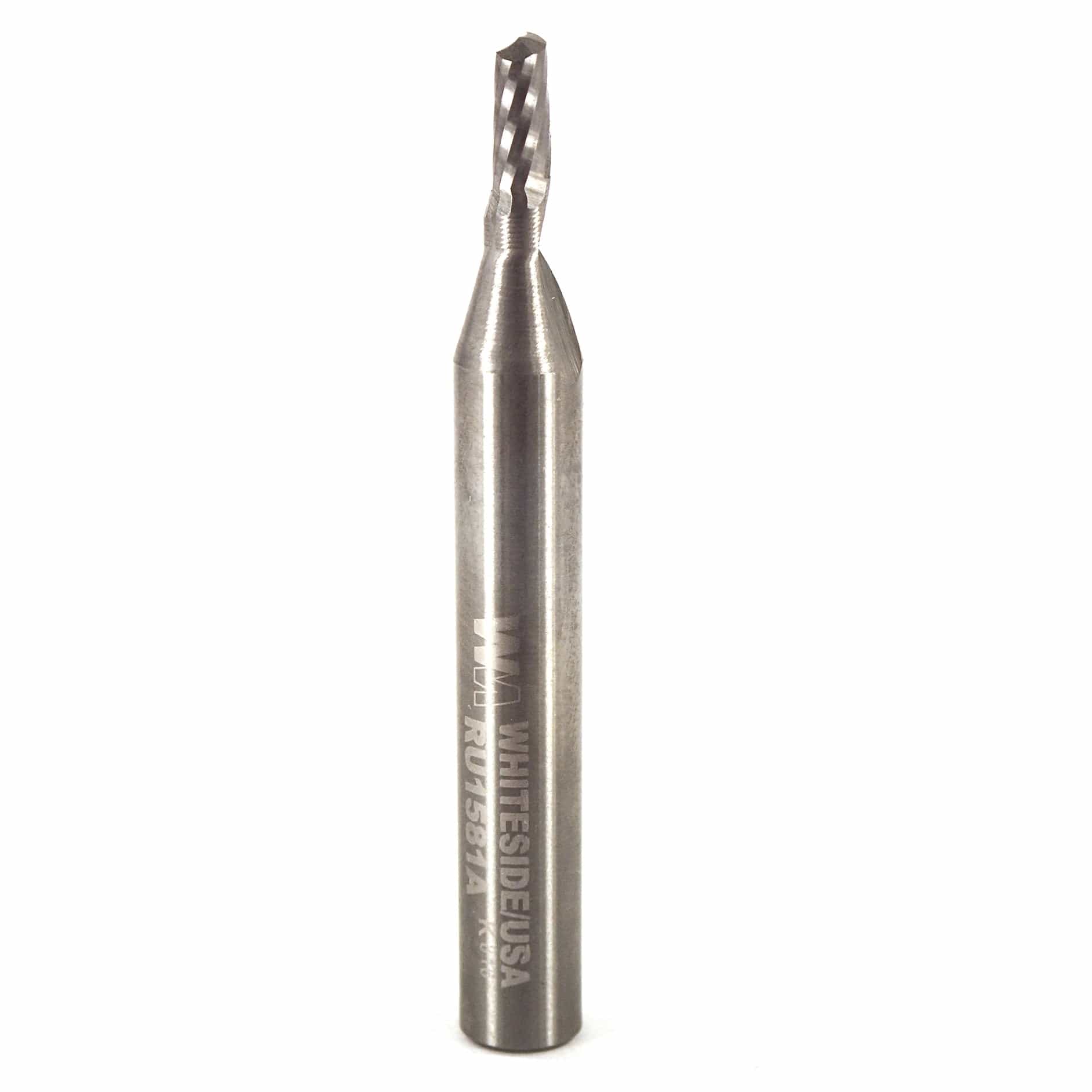 Single O-Flute Upcut Spiral Router Bit - 1/4" SH