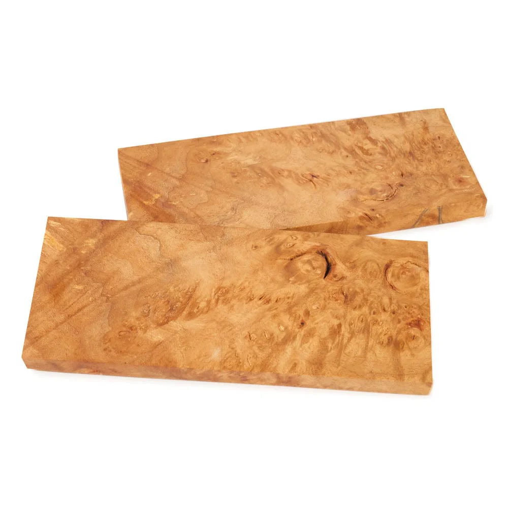 Maple Burl Knife Scales - 3/8" x 2" x 5" - Pair - Image 2