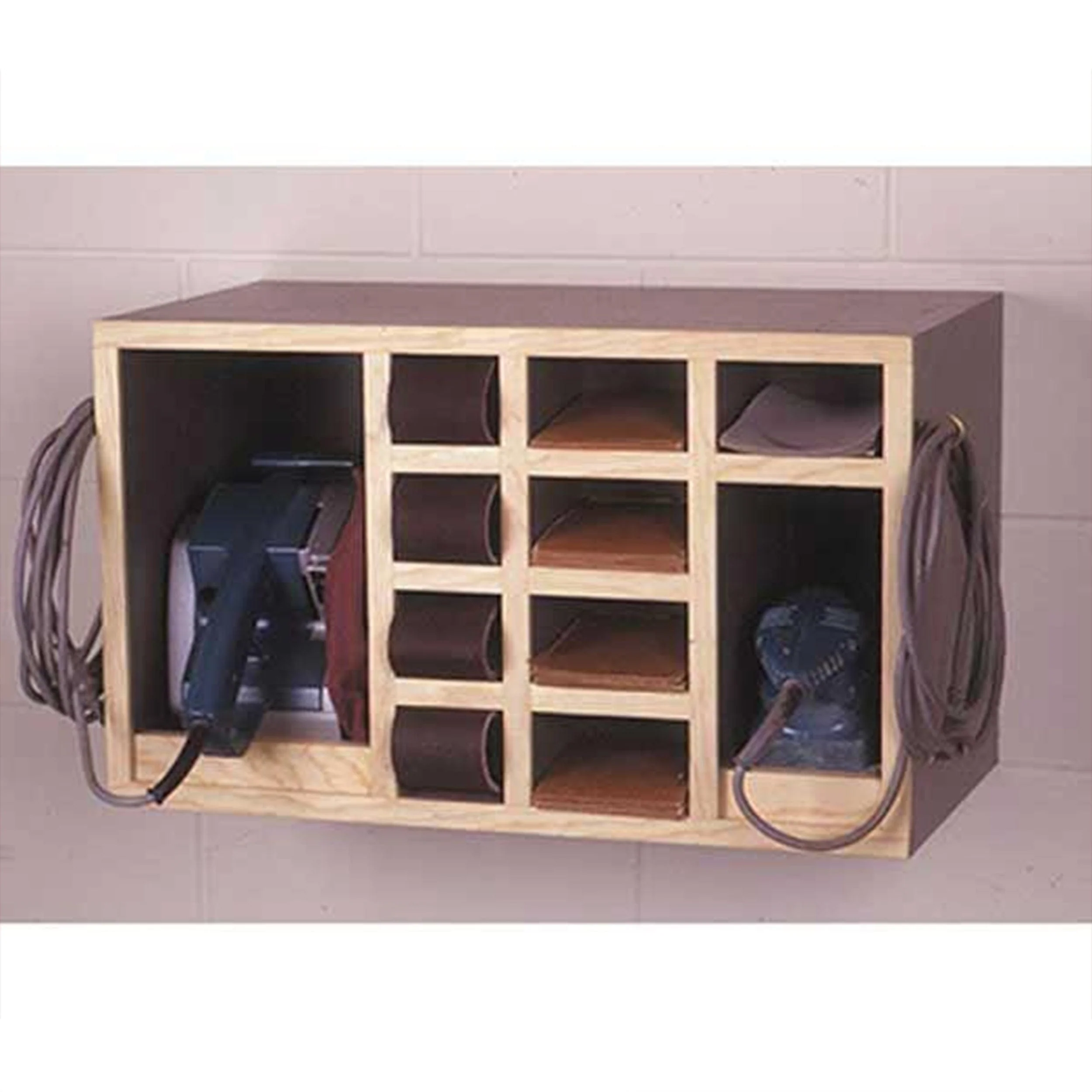 Downloadable Woodworking Project Plan to Build All-In-One Sander Cabinet