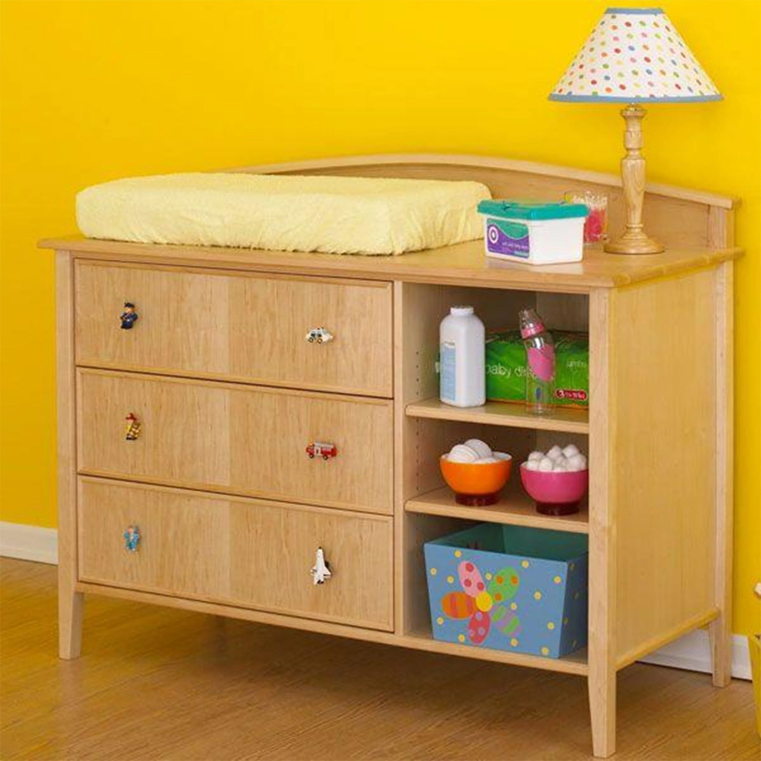 Downloadable Woodworking Project Plan to Build Double-duty Changing Table/Dresser