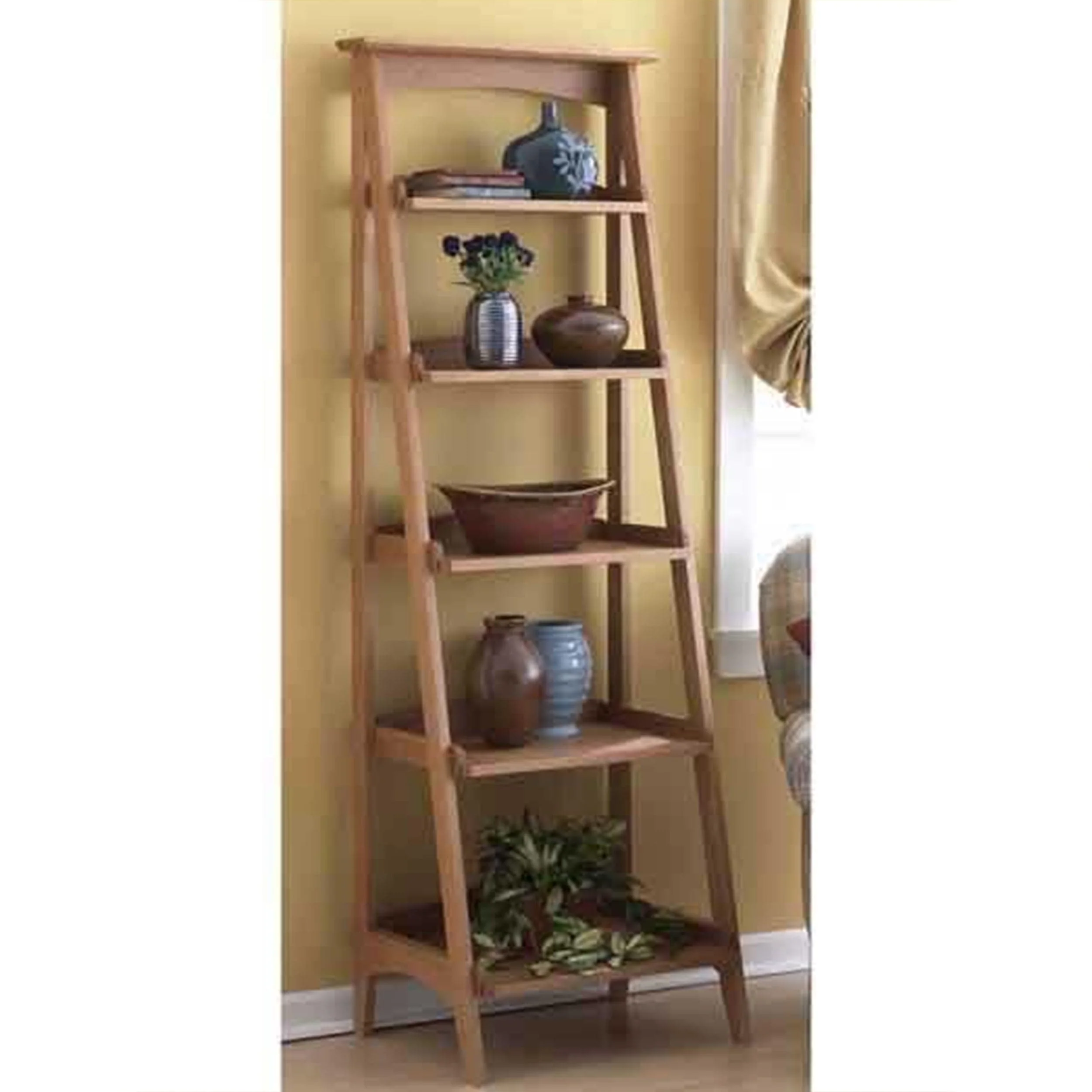 Downloadable Woodworking Project Plan to Build Shelves with a Fresh Slant
