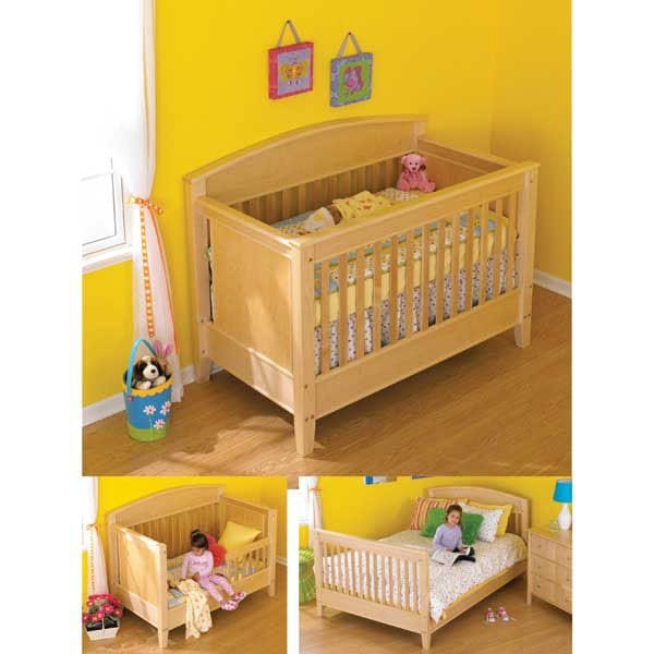 Woodworking Project Paper Plan to Build 3-in-1 Bed for All Ages