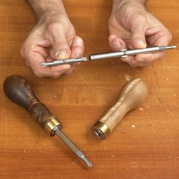 Woodworking Project Paper Plan to Build 4-in-1 Turned Handle Screwdriver